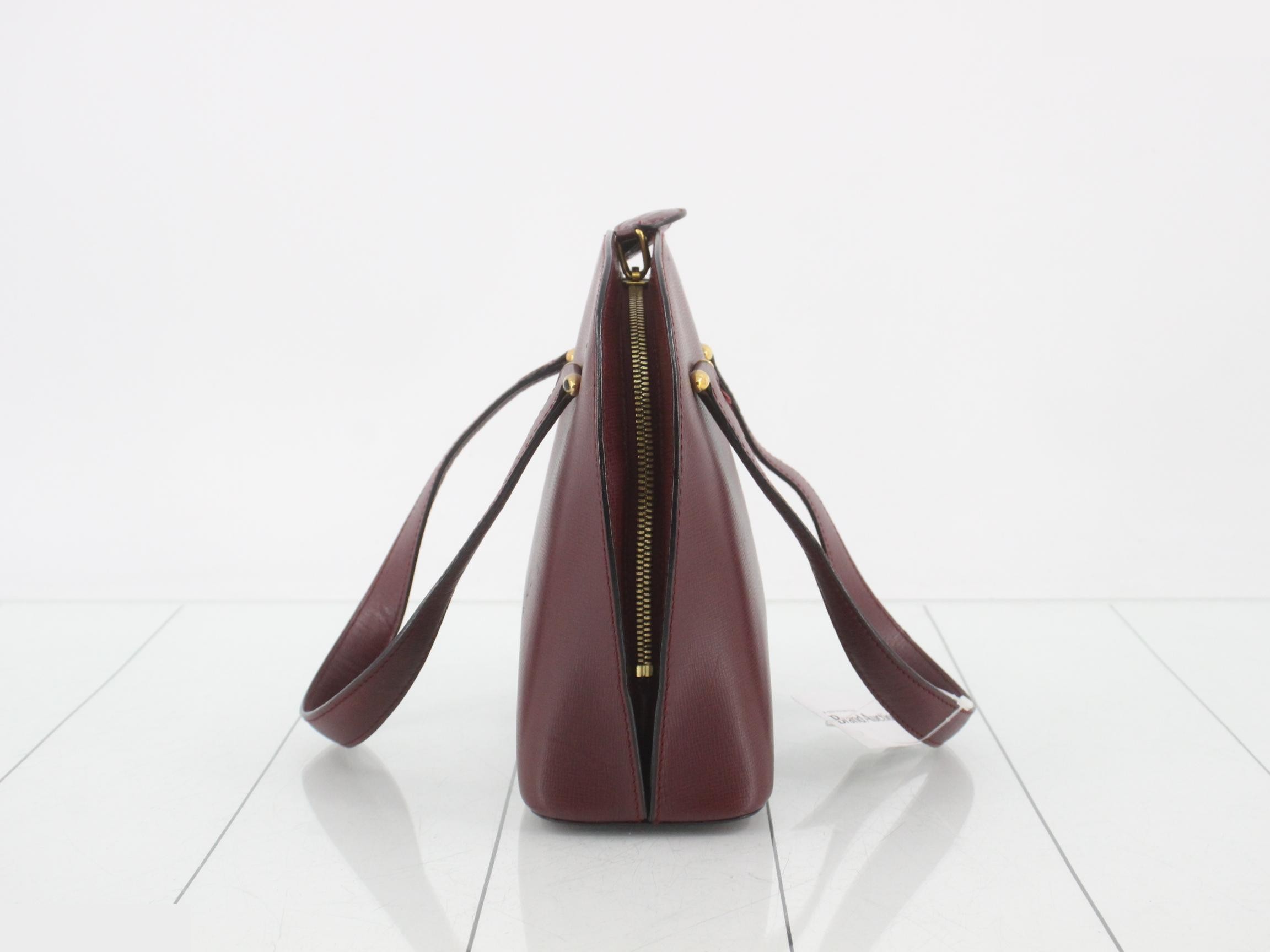 handbag, burgundy — view 3