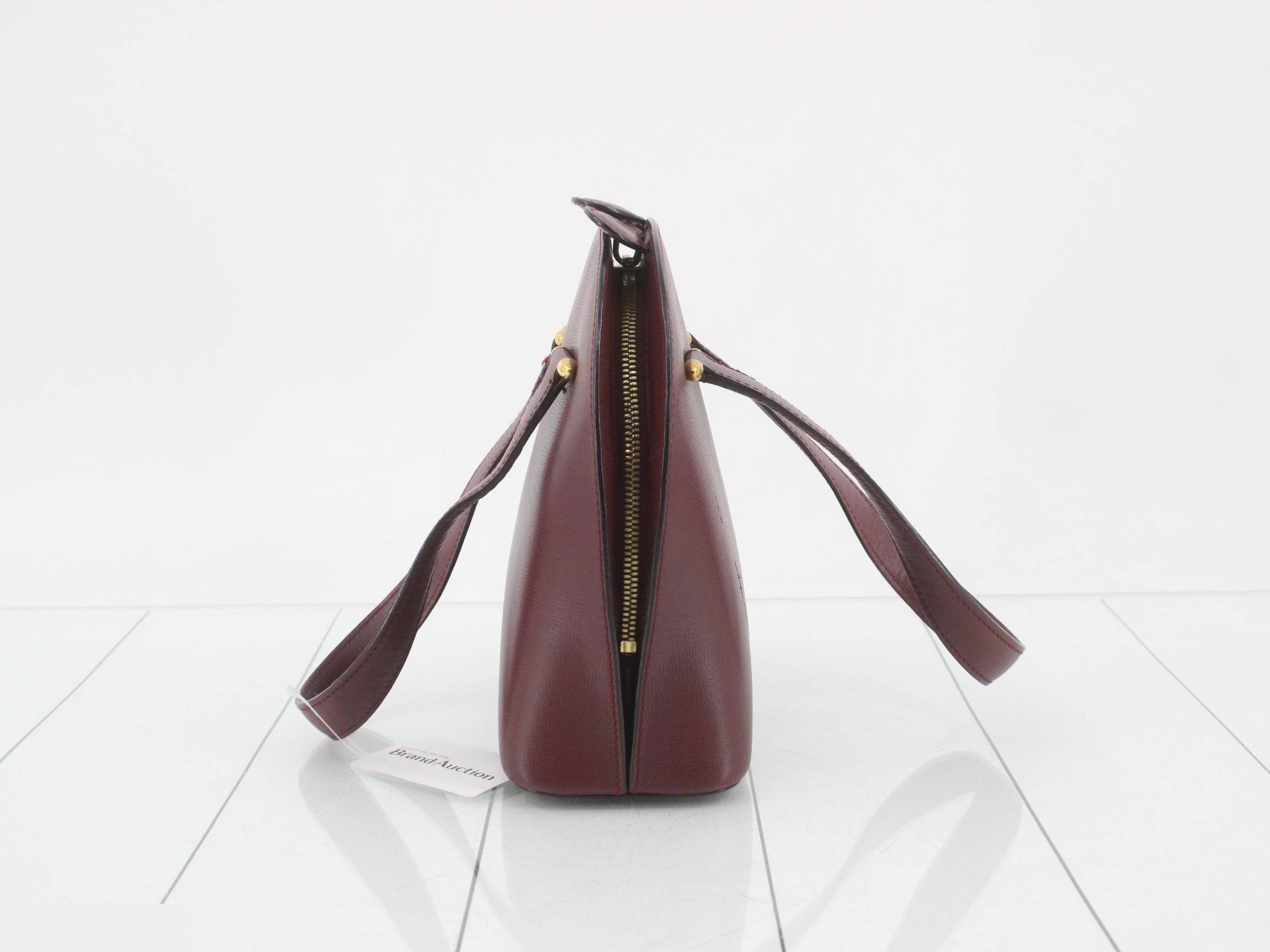 handbag, burgundy — view 4