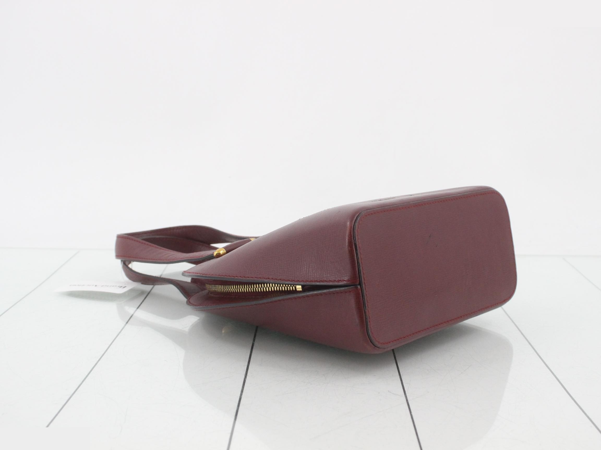handbag, burgundy — view 5