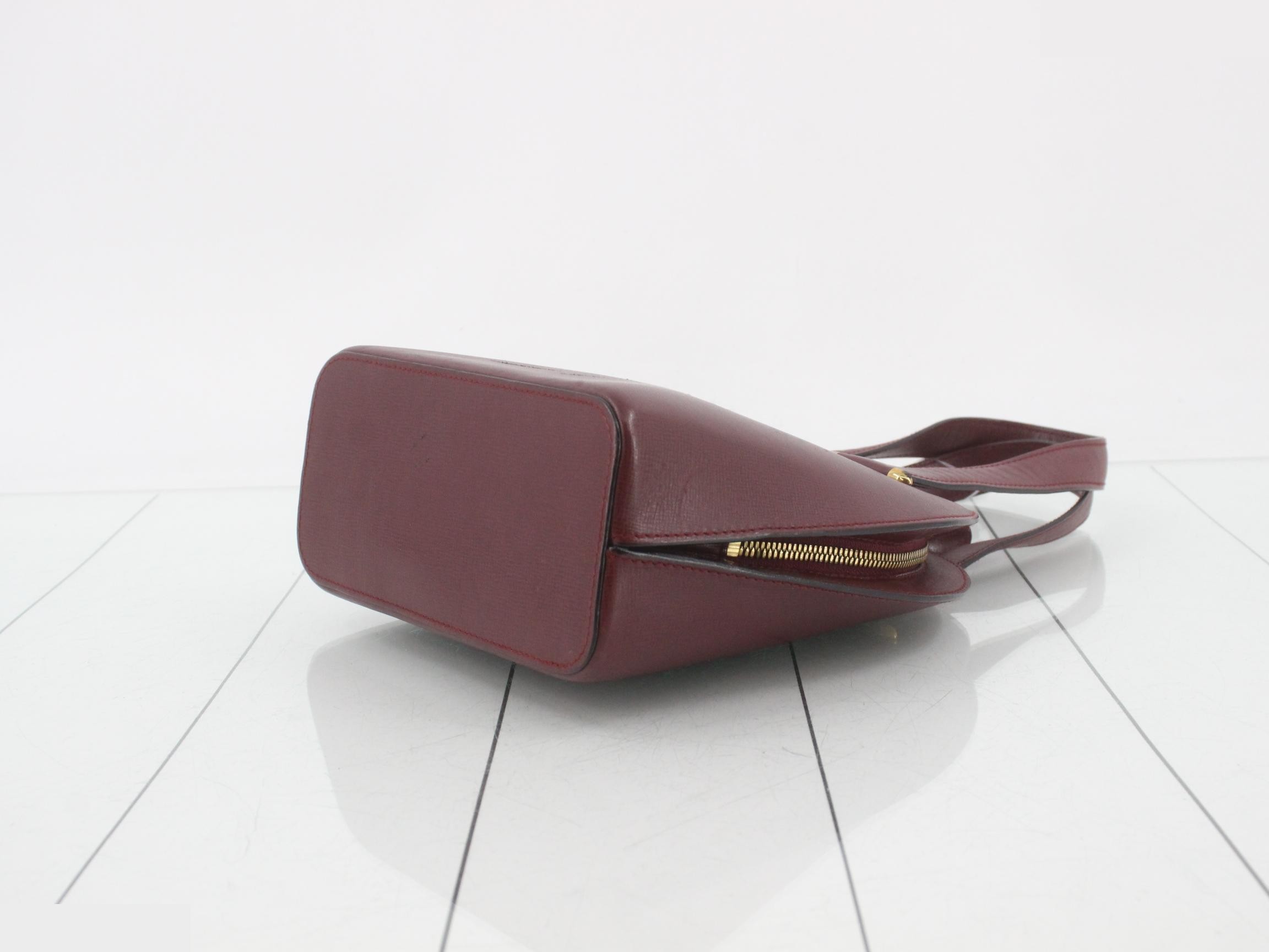 handbag, burgundy — view 6