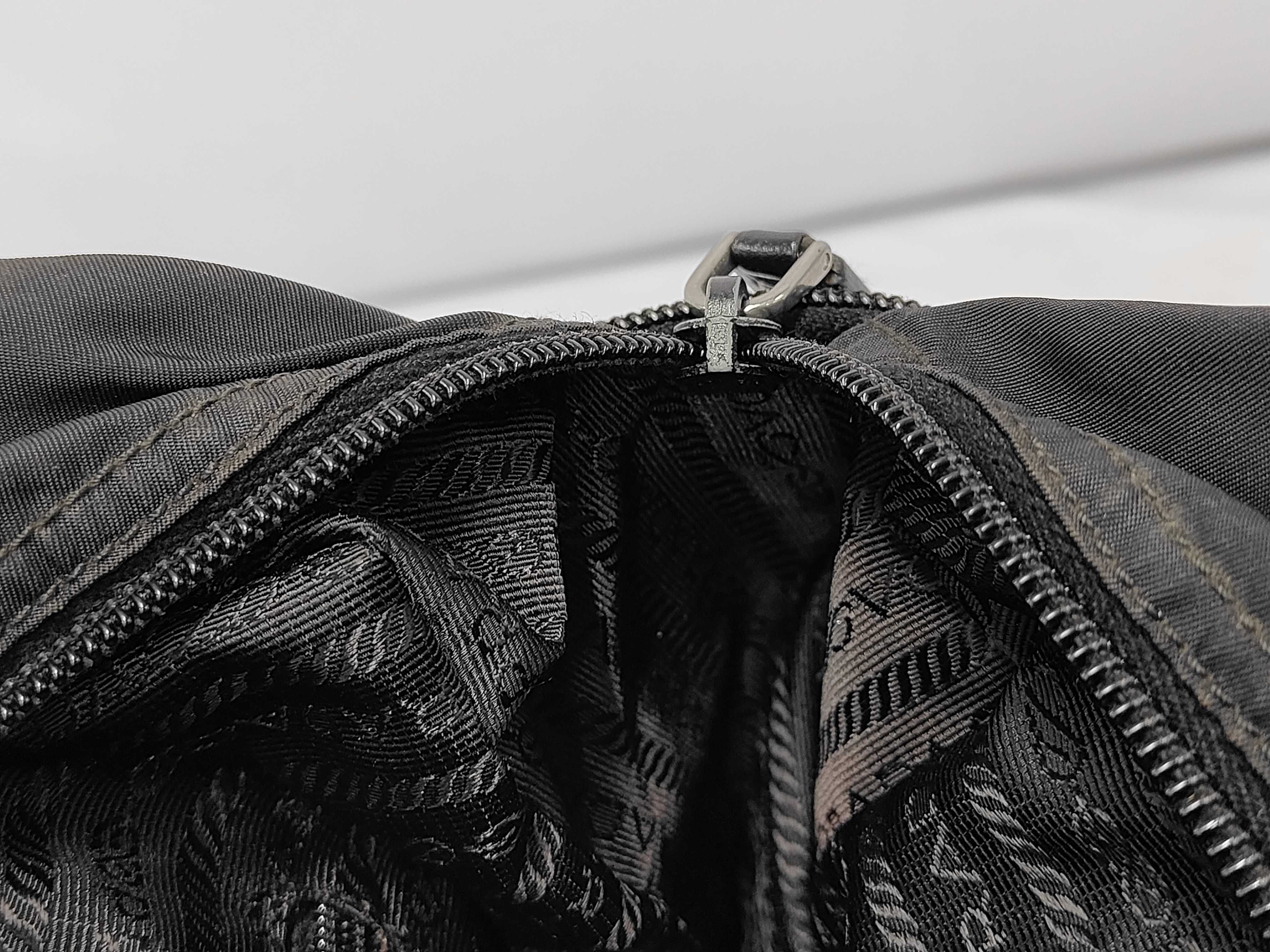 Mini Boston Bag with Triangle Logo — view 12
