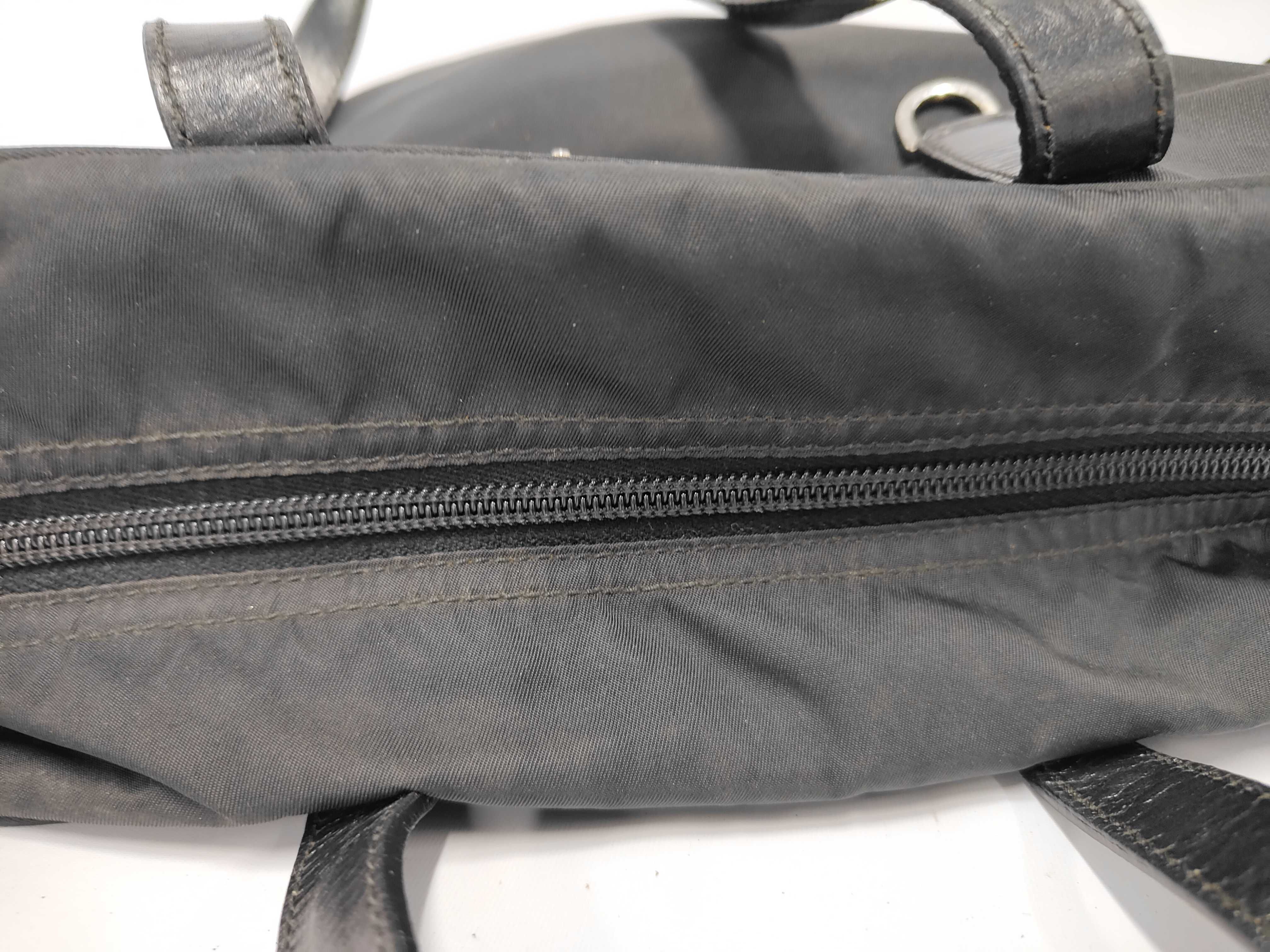 Mini Boston Bag with Triangle Logo — view 8