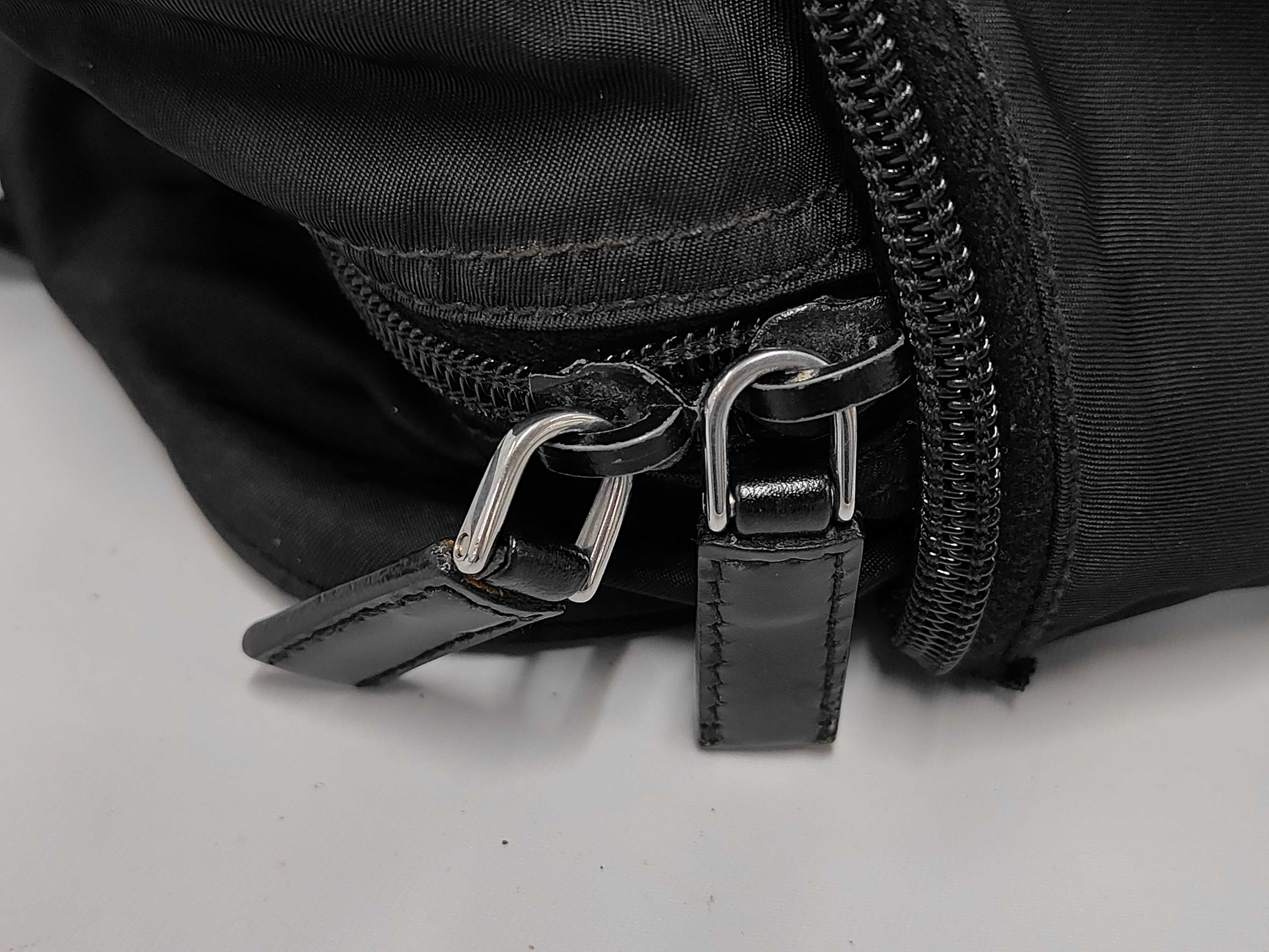 Mini Boston Bag with Triangle Logo — view 9