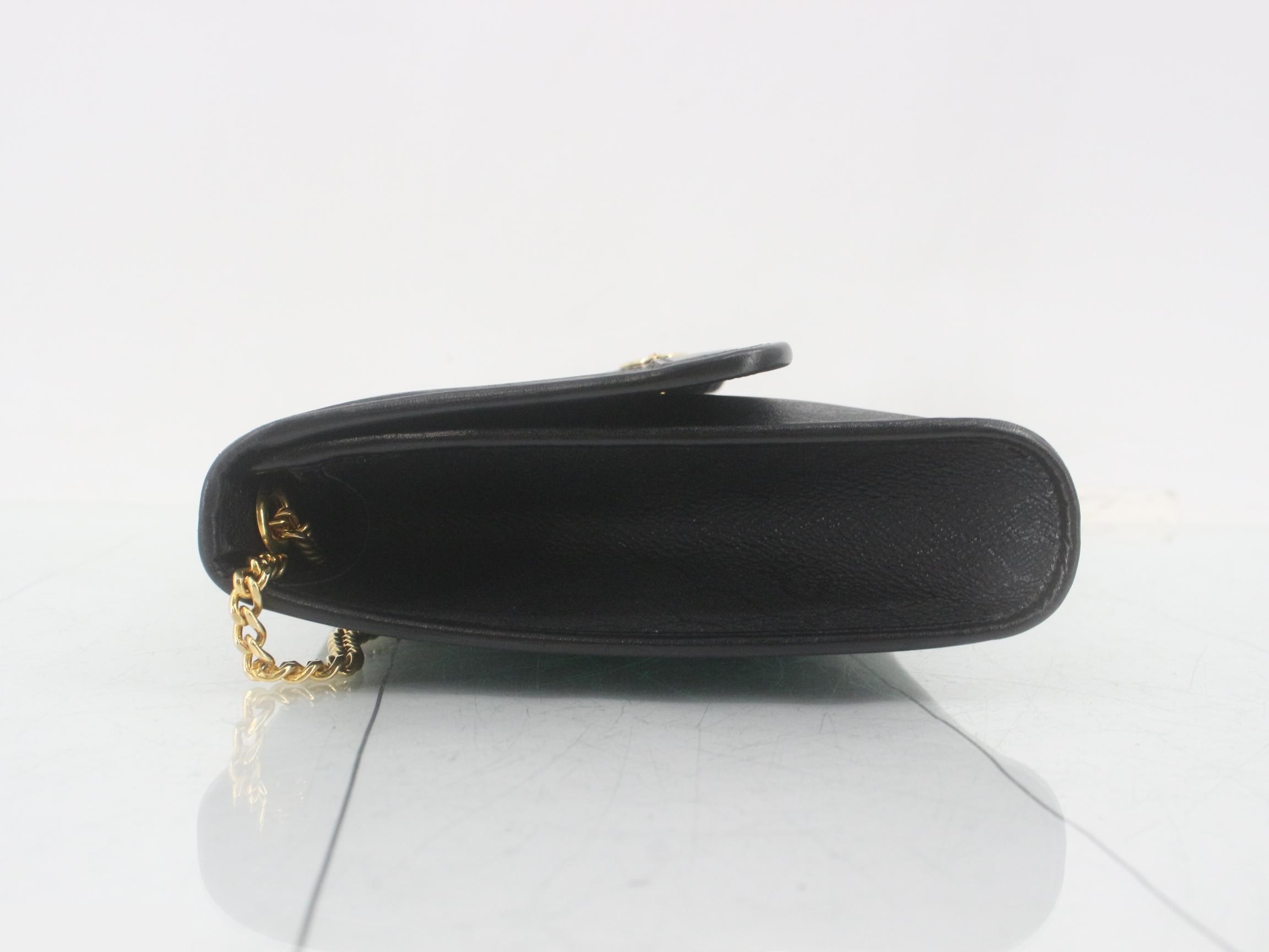 chain shoulder bag, PVC, black — view 4