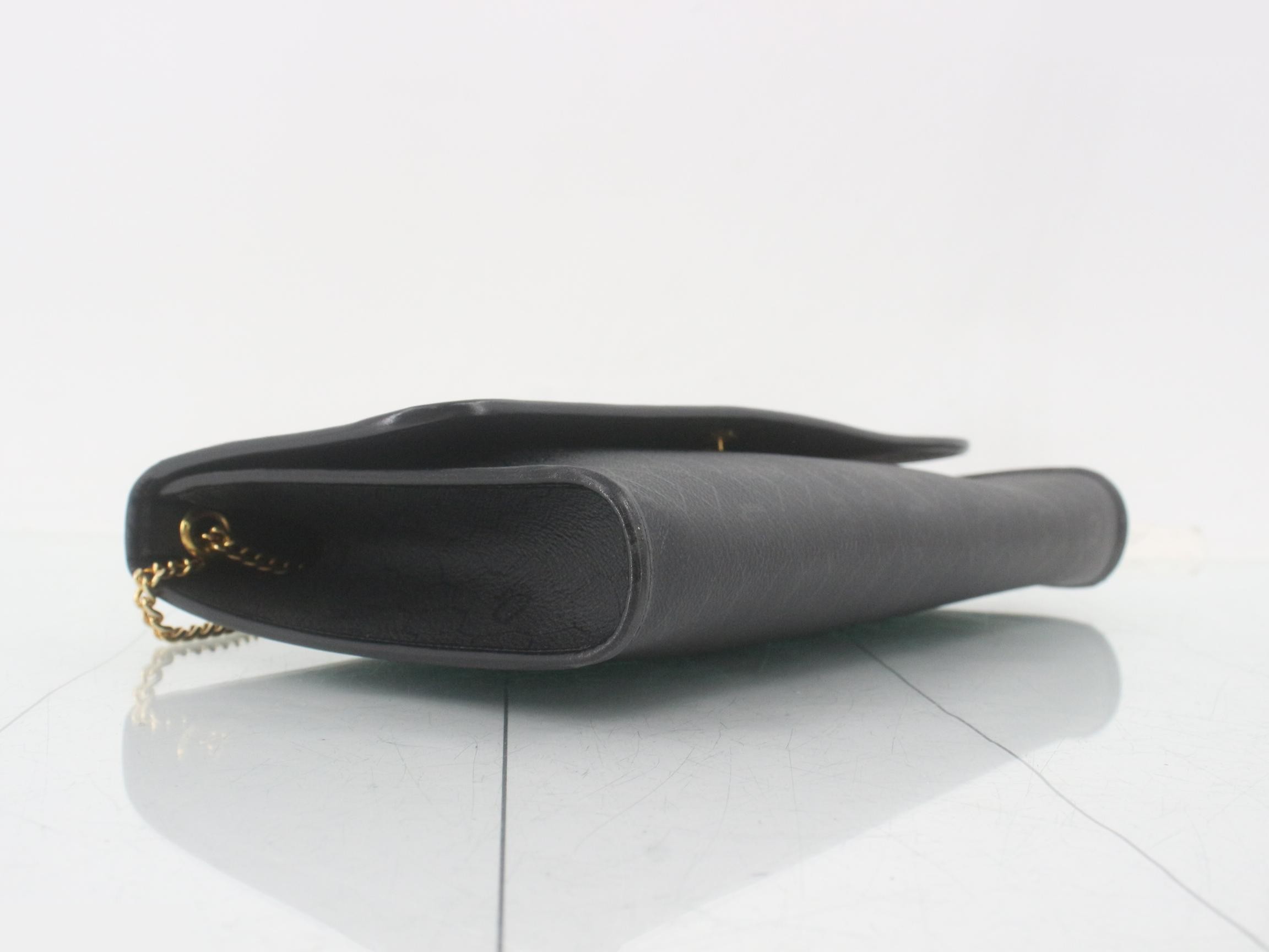 chain shoulder bag, PVC, black — view 5