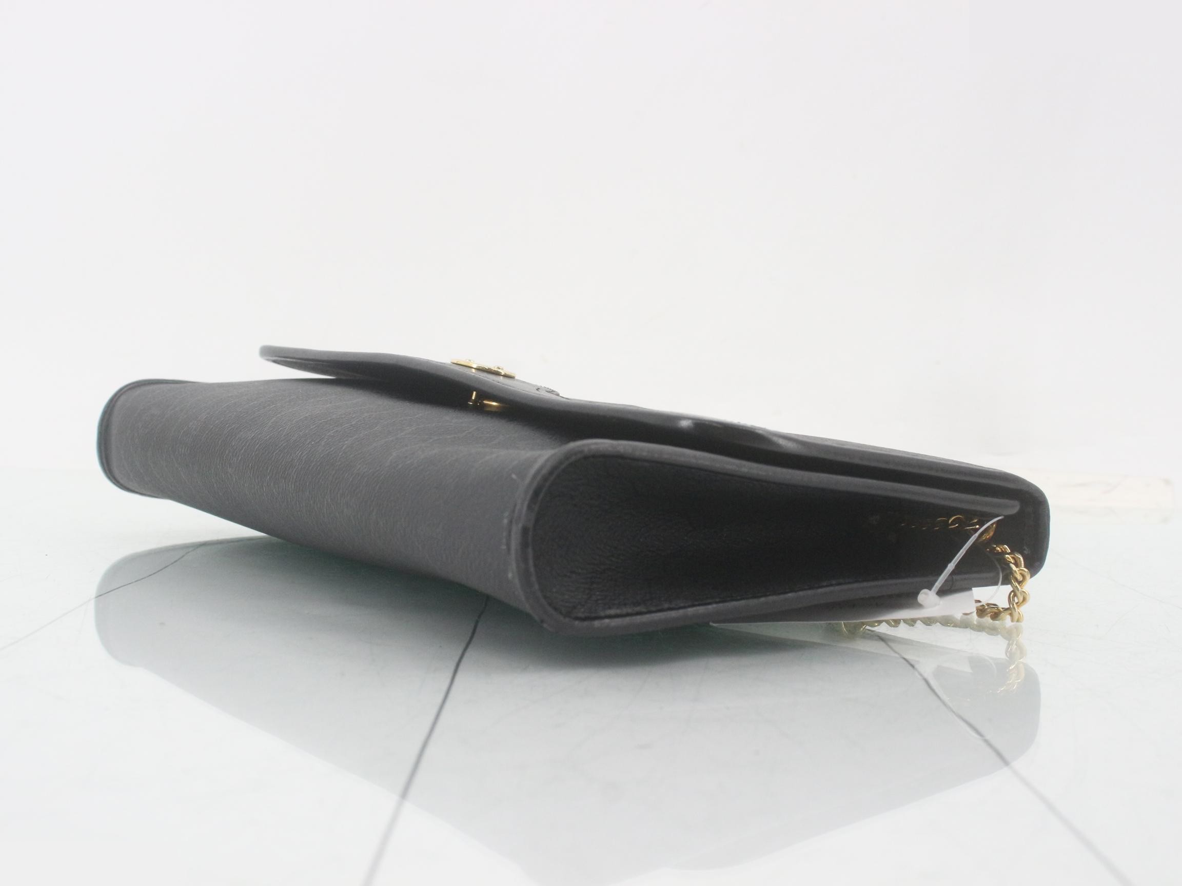 chain shoulder bag, PVC, black — view 6