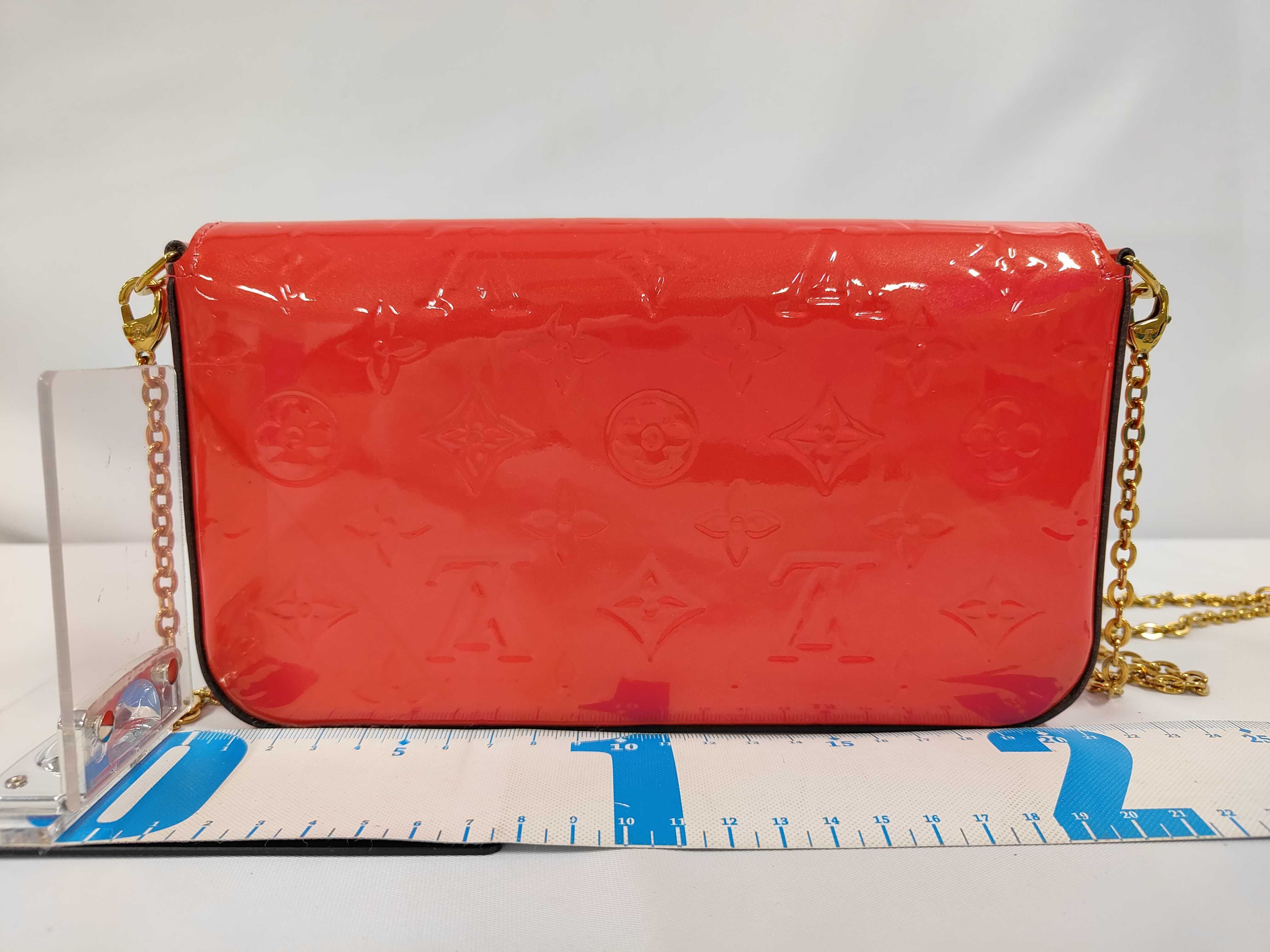 Vernis Pochette Felicie Cerise M61293 TJ4126 Accessories: Dust bag, coin case, card case, shoulder bag — view 2
