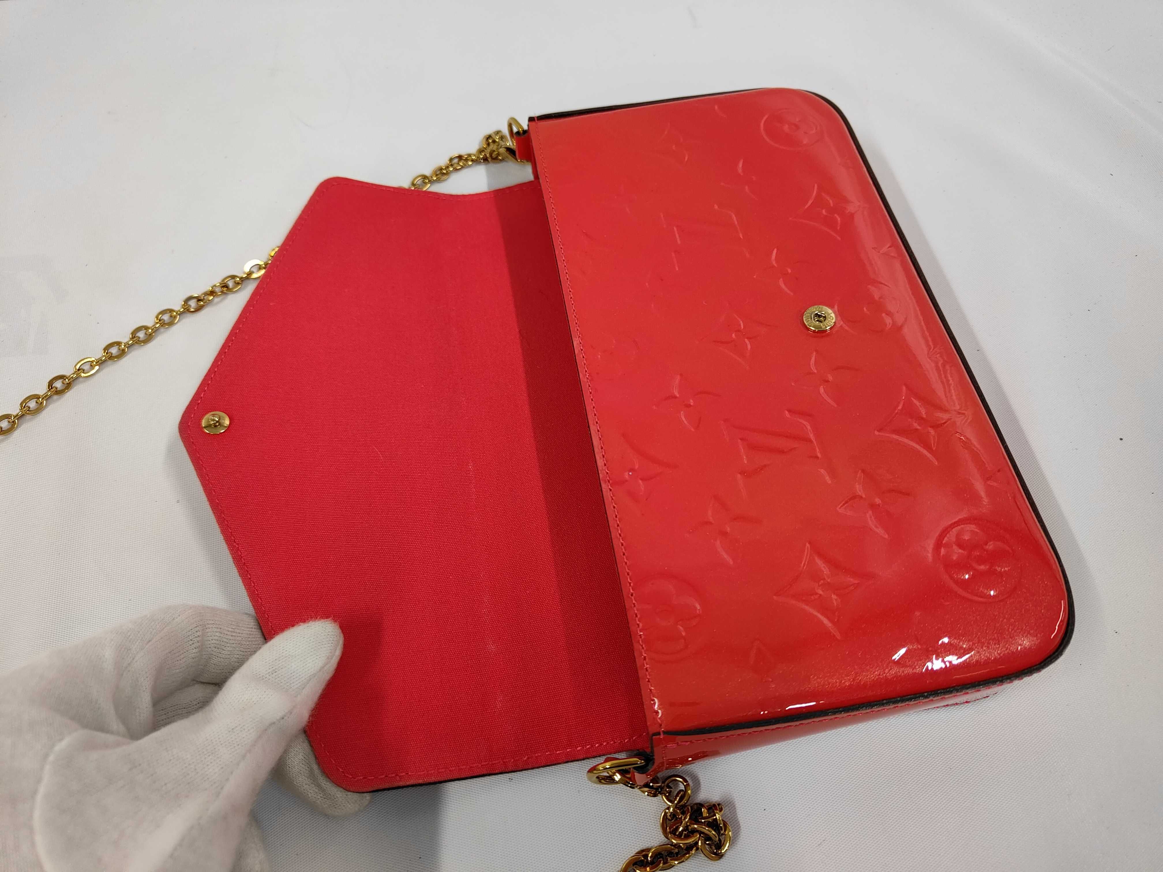 Vernis Pochette Felicie Cerise M61293 TJ4126 Accessories: Dust bag, coin case, card case, shoulder bag — view 8