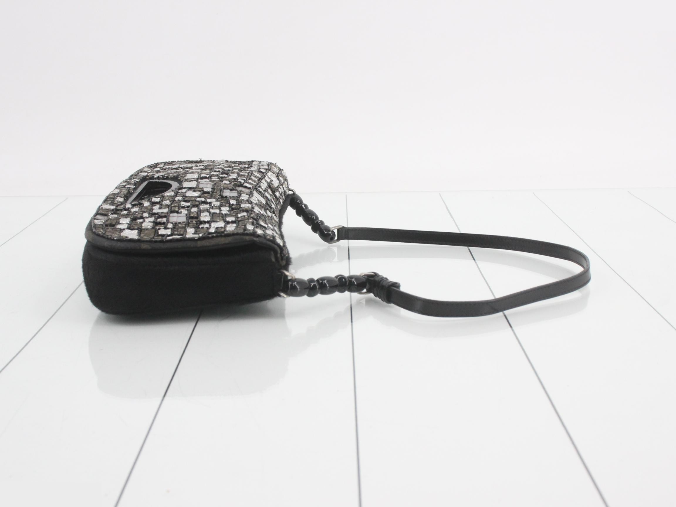 Maris Pearl Calf Hair Beaded Bag — view 3