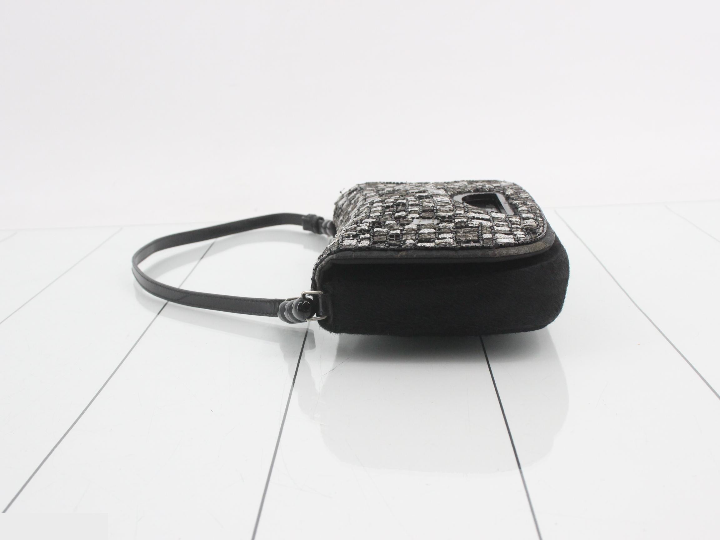 Maris Pearl Calf Hair Beaded Bag — view 4