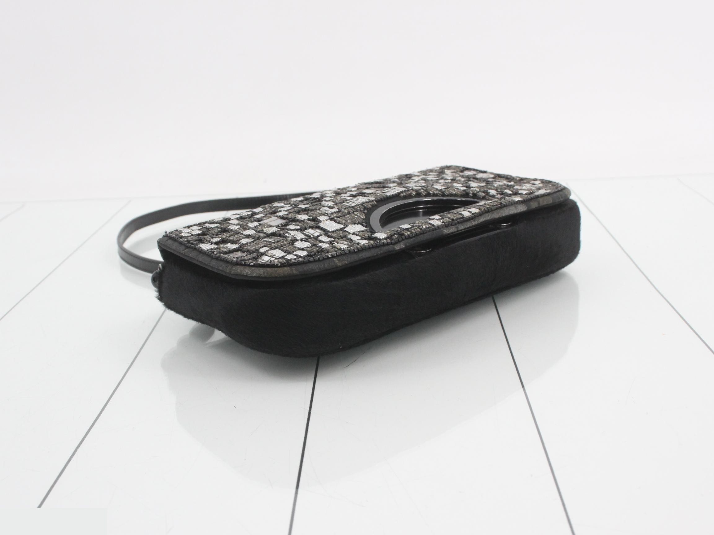 Maris Pearl Calf Hair Beaded Bag — view 5