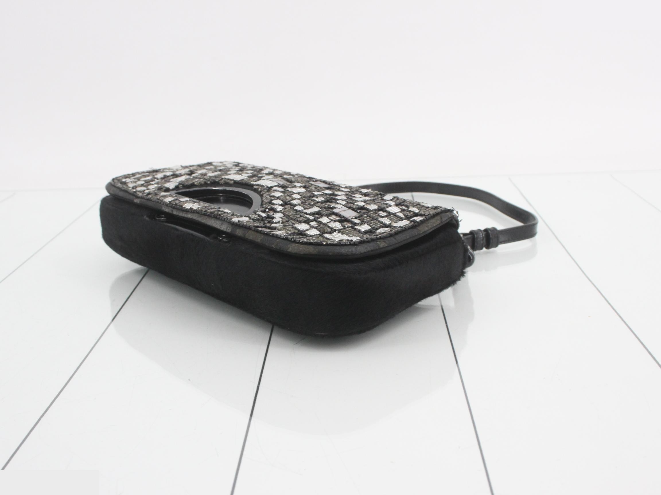 Maris Pearl Calf Hair Beaded Bag — view 6