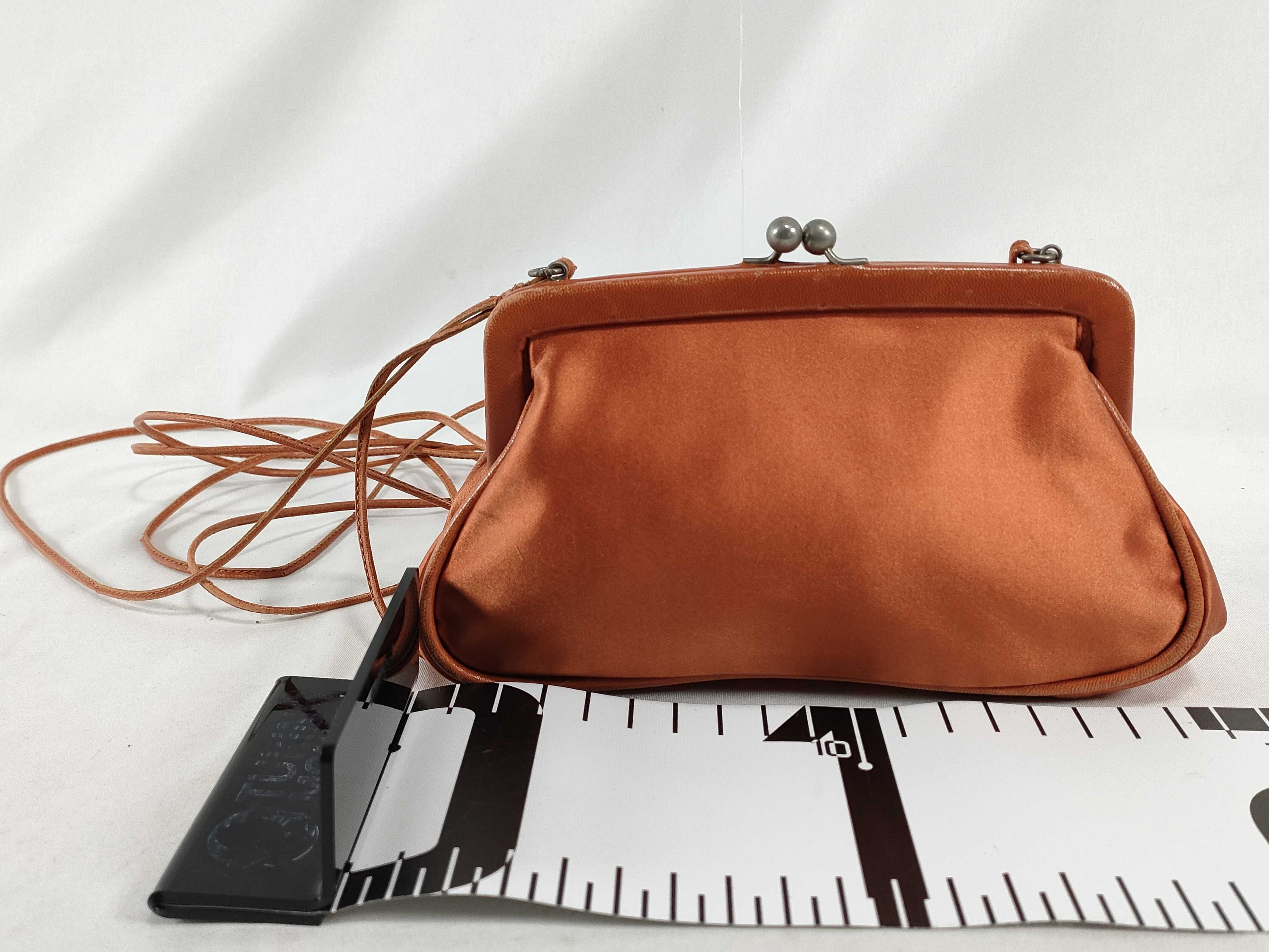 Shoulder Bag Nylon Clasp Orange Shoulder Bag — view 2