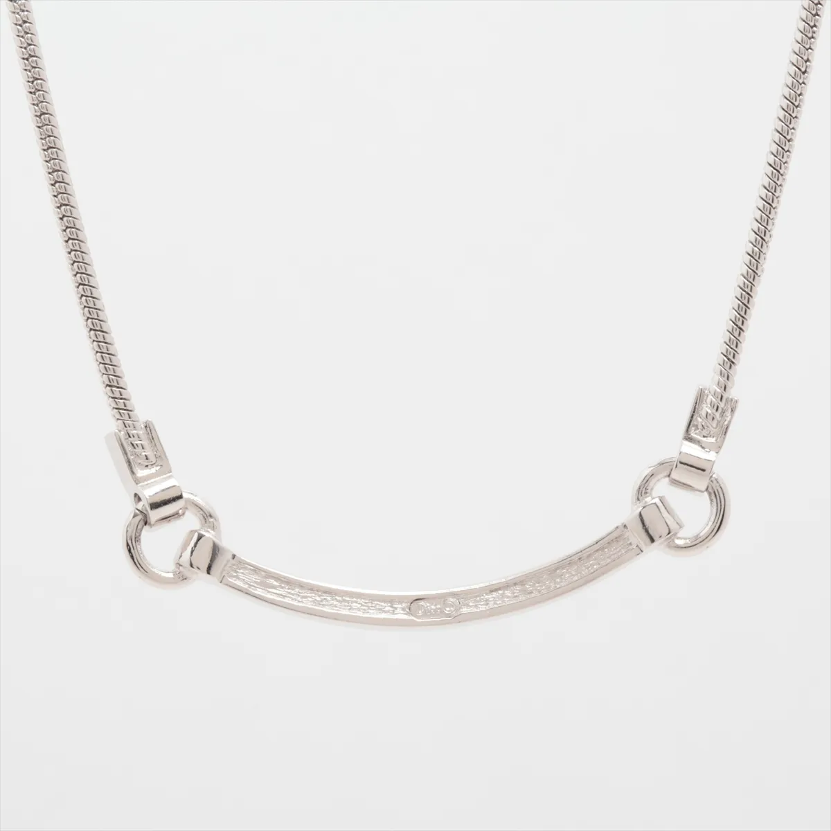 necklace, metal, silver, — view 2