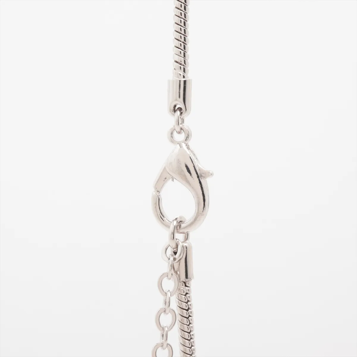 necklace, metal, silver, — view 3