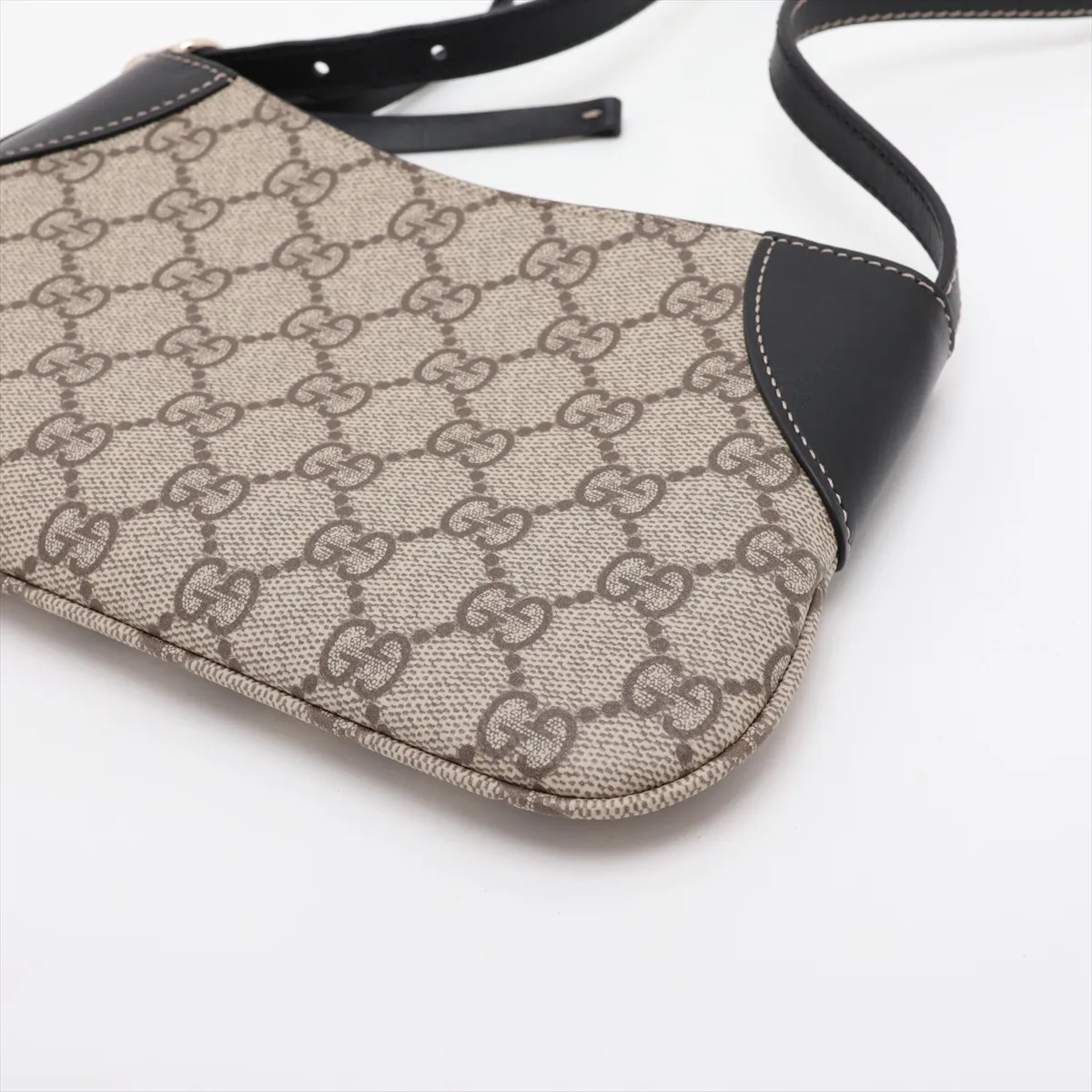 GG Supreme PVC x Leather Shoulder Bag, Beige, 820696 — view 3
