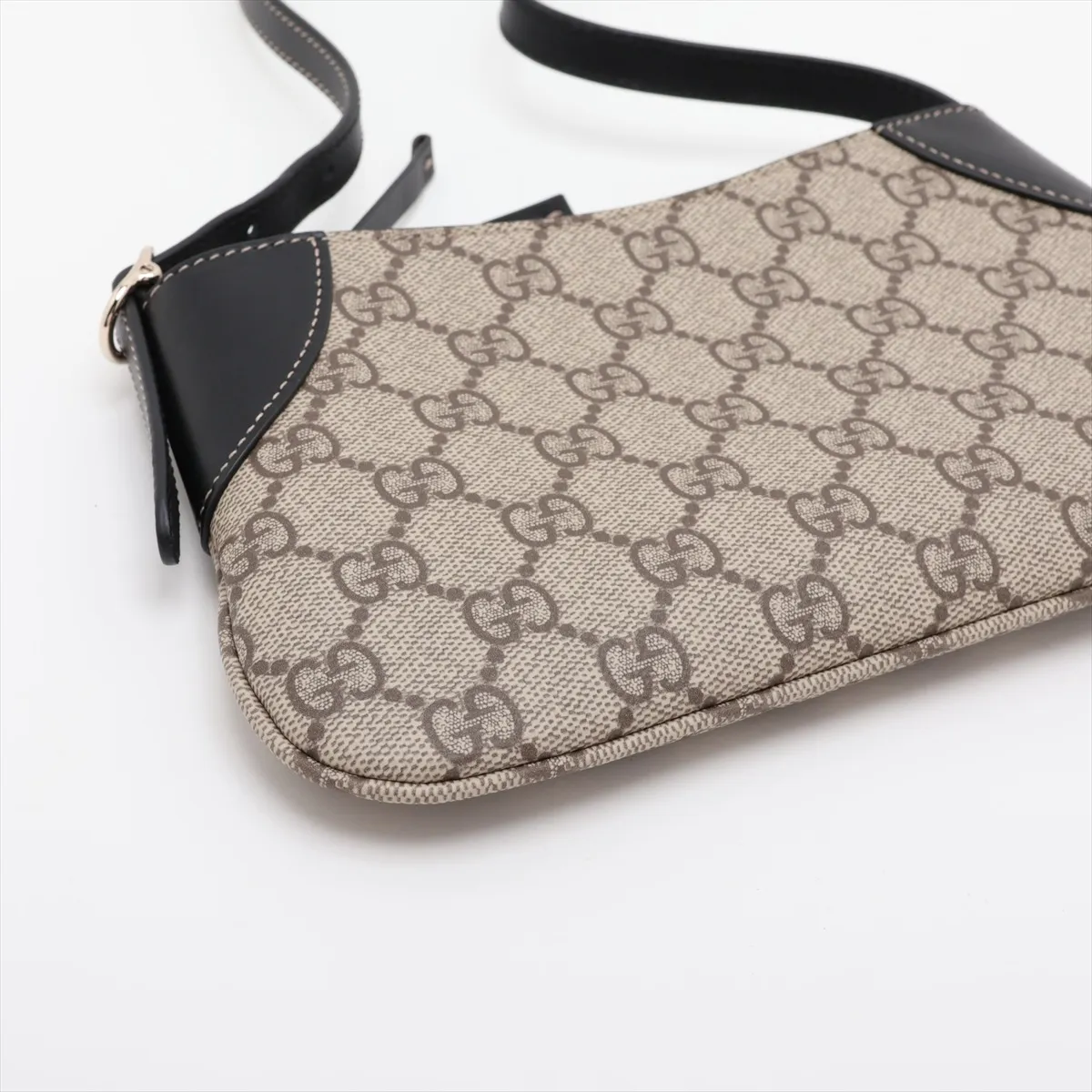GG Supreme PVC x Leather Shoulder Bag, Beige, 820696 — view 4