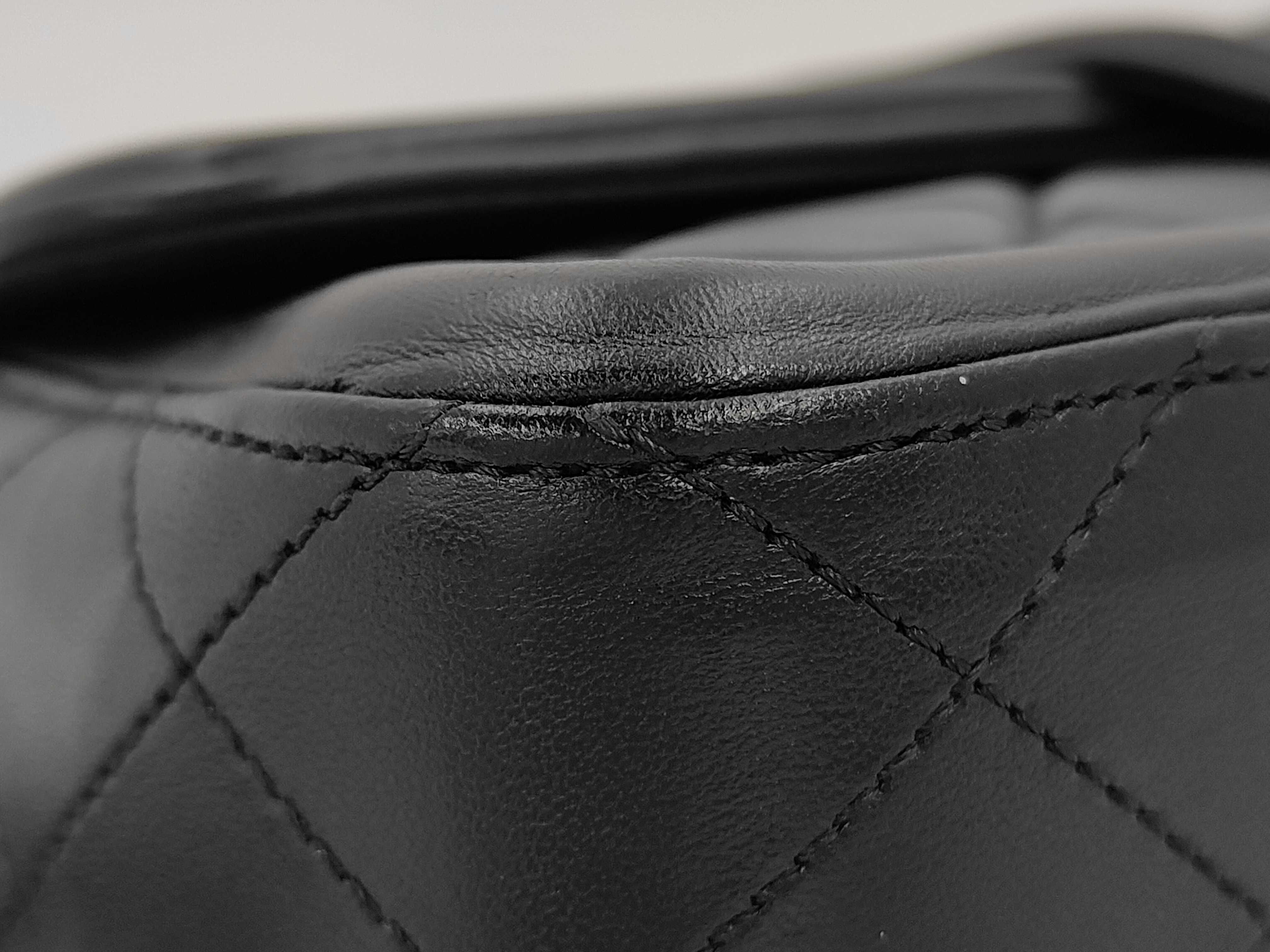 Matelassé Chain Shoulder Bag, Navy — view 6
