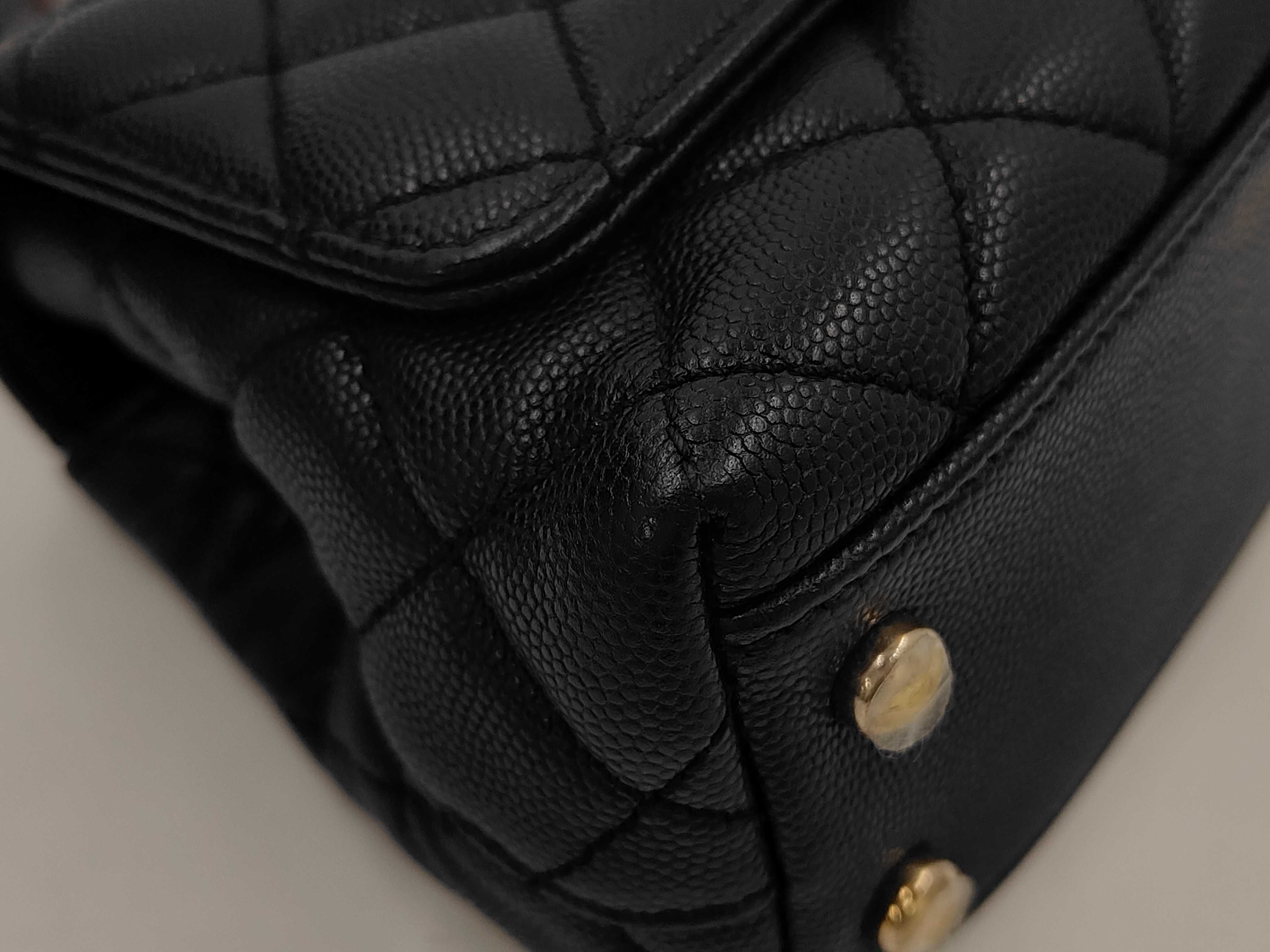 Coco Handle Matelassé Handbag, Caviar Leather Shoulder Bag — view 3