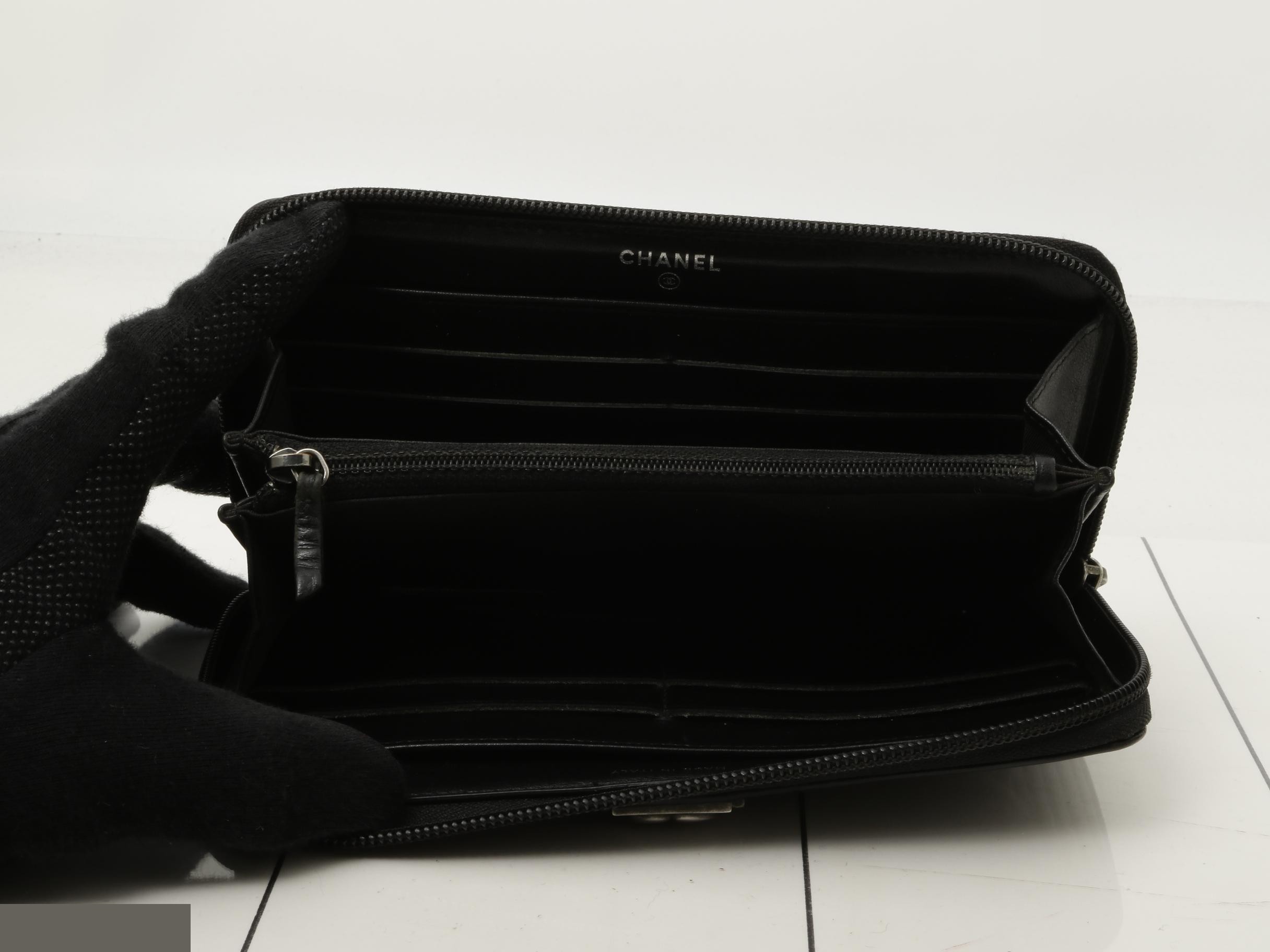 caviar leather long wallet, Boy Chanel, black, 25844165 — view 4