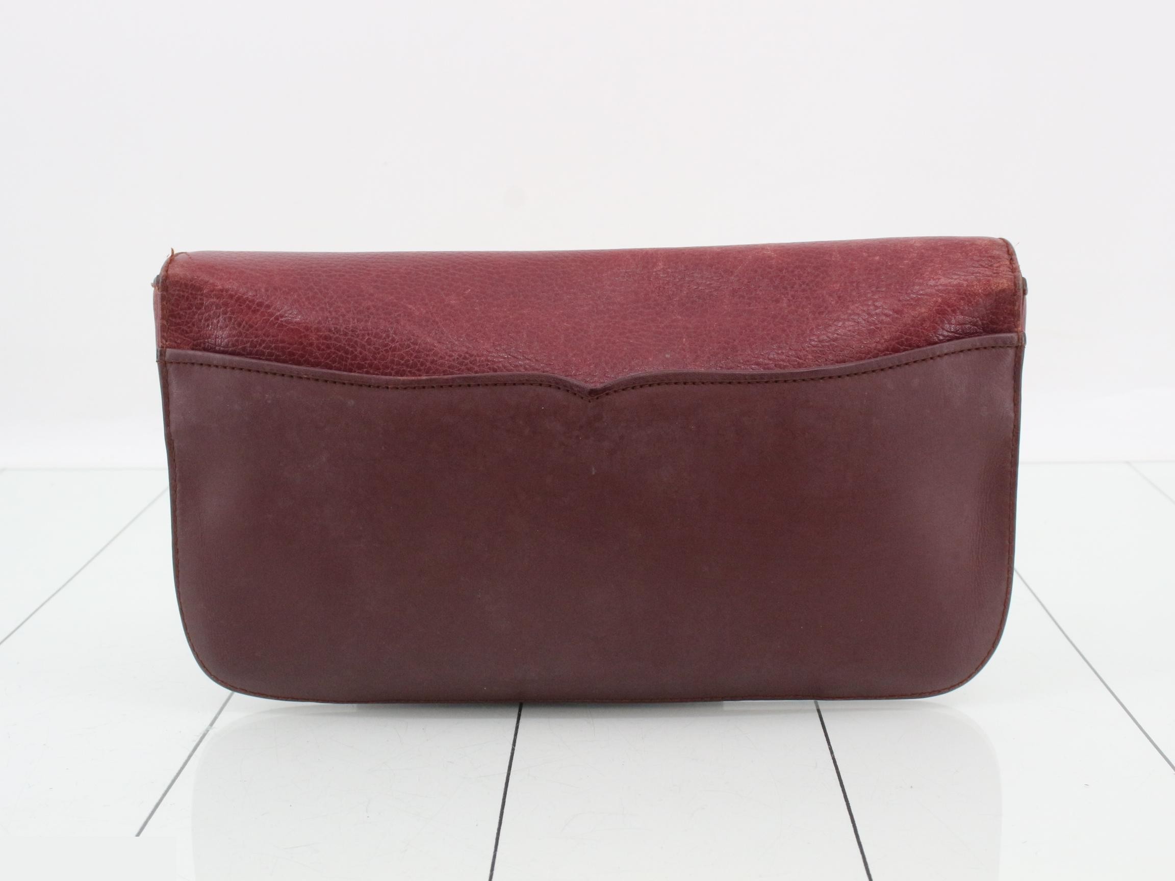 Mustline Leather Second Bag, Bordeaux — view 2