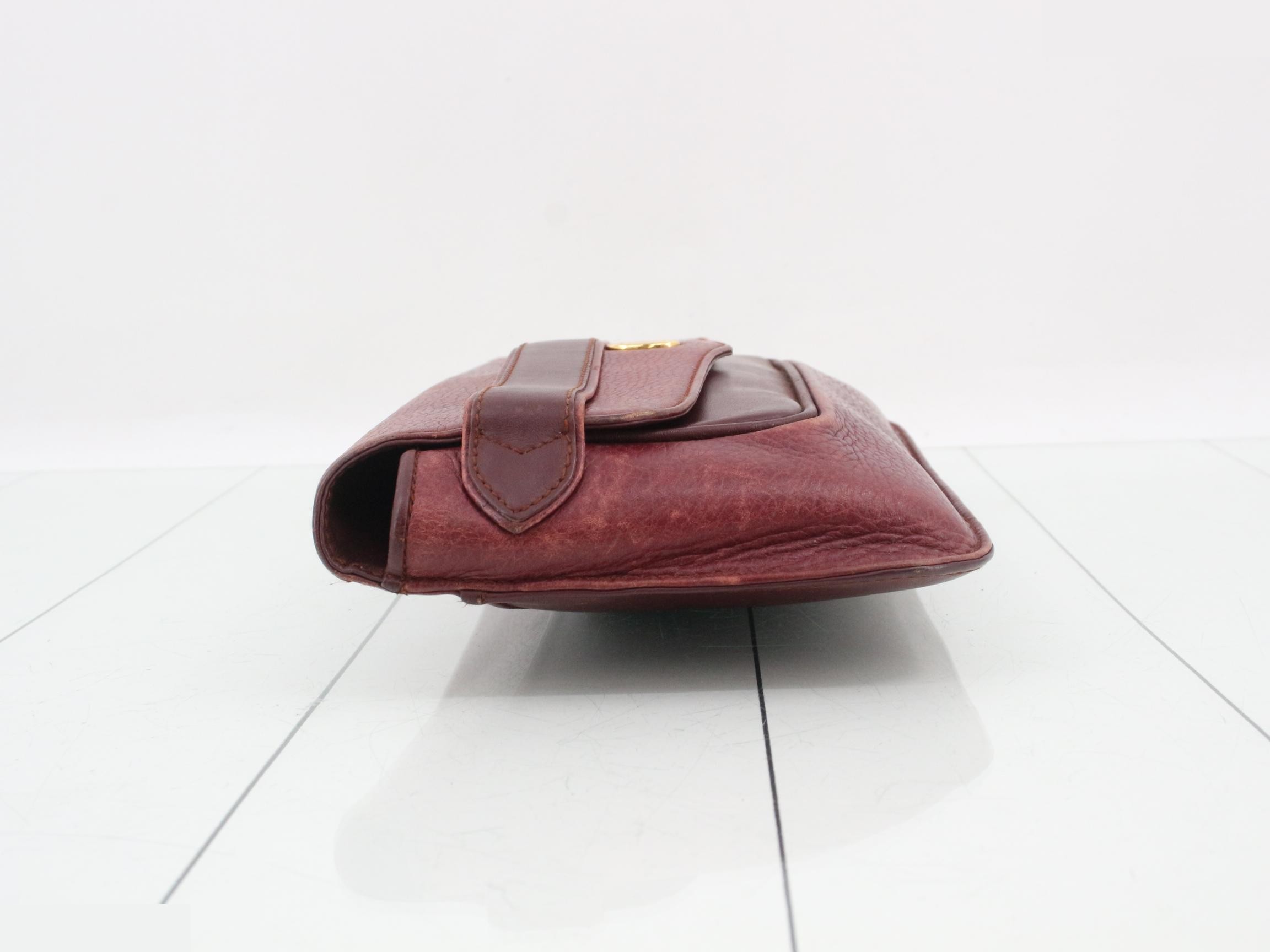 Mustline Leather Second Bag, Bordeaux — view 4