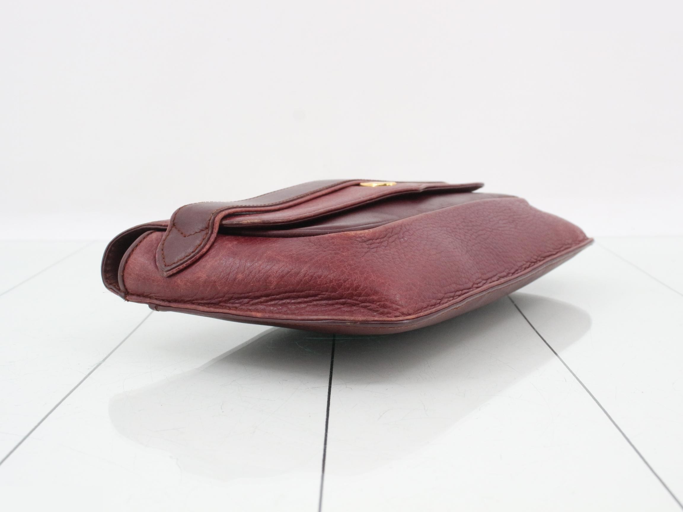 Mustline Leather Second Bag, Bordeaux — view 5
