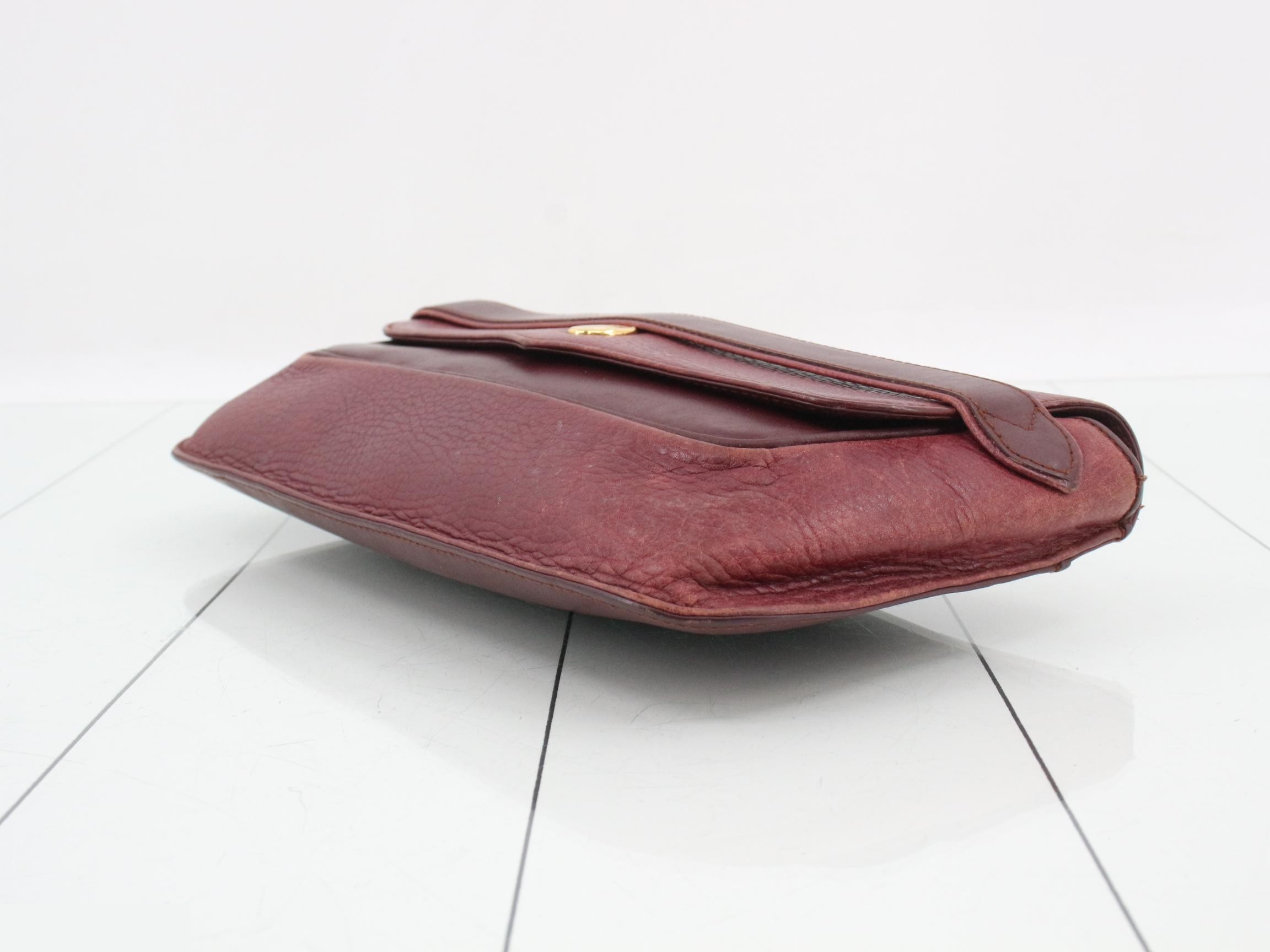Mustline Leather Second Bag, Bordeaux — view 6