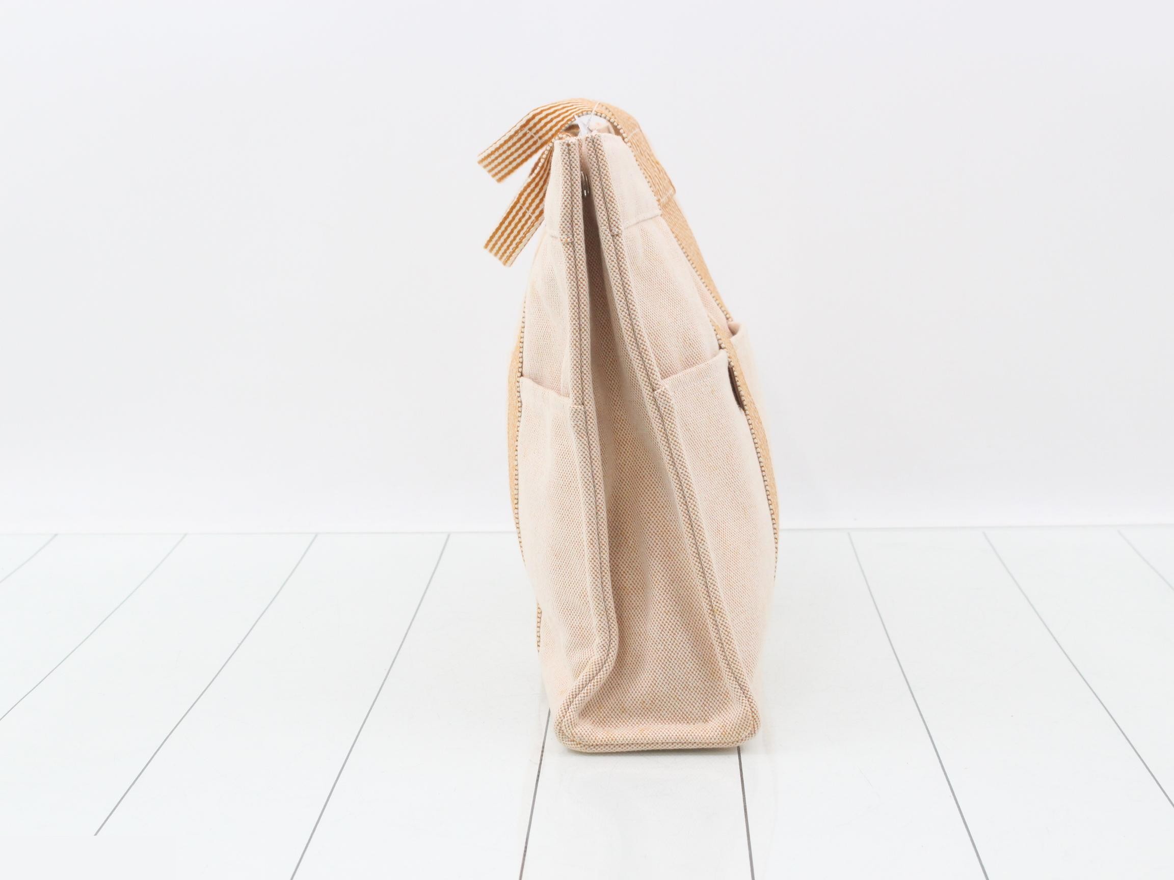 New Fourre-Tout Tote MM Tote Bag, Orange Canvas — view 3