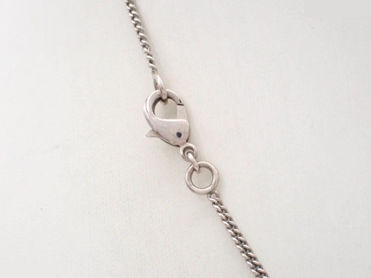 Necklace B11V Coco Mark Rhinestone Silver — view 2