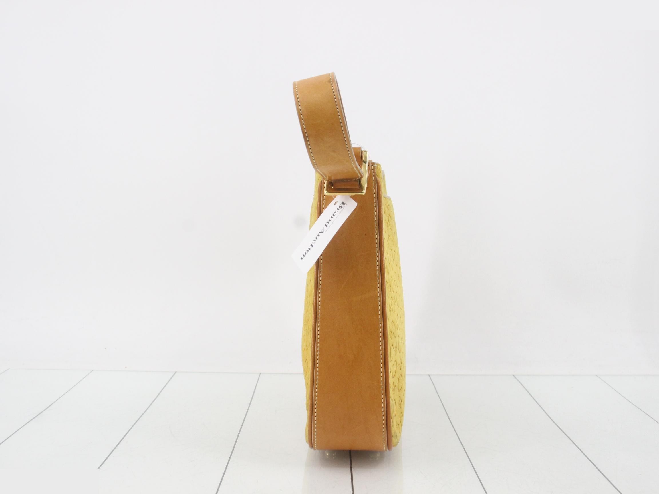 Suede shoulder bag, yellow — view 3