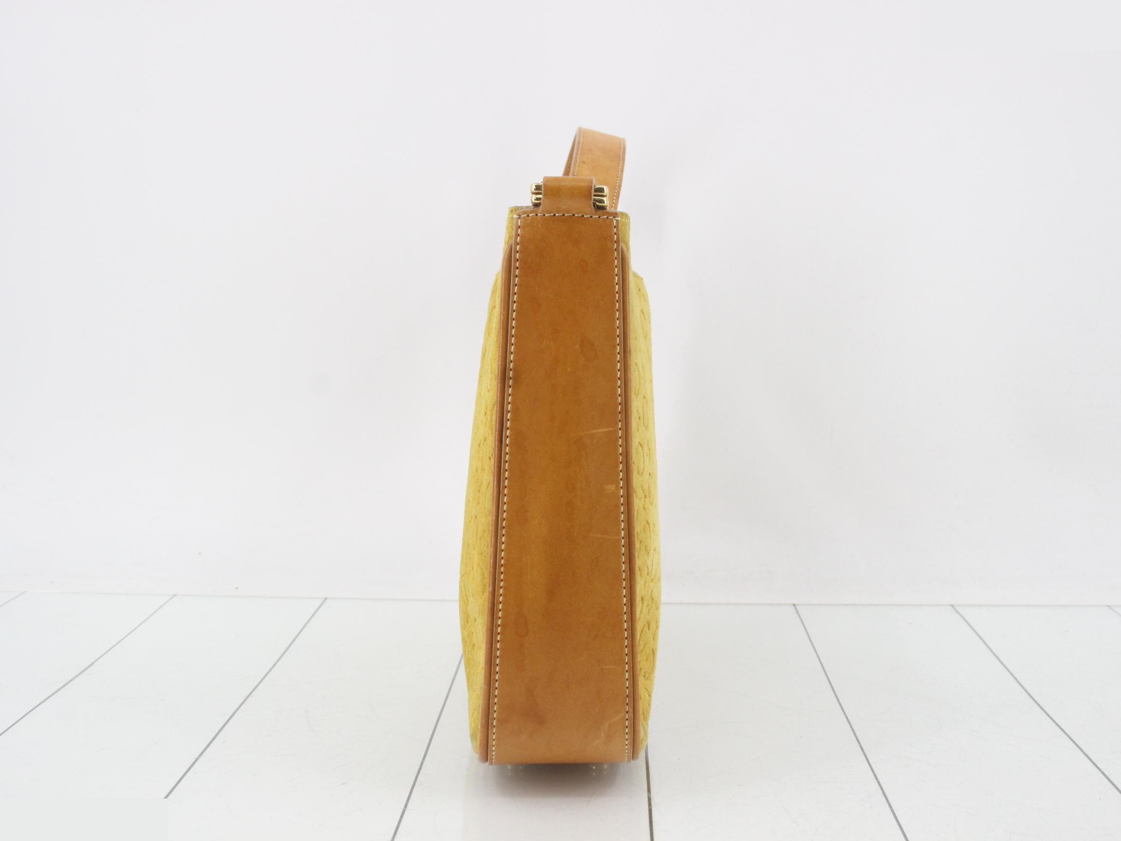 Suede shoulder bag, yellow — view 4