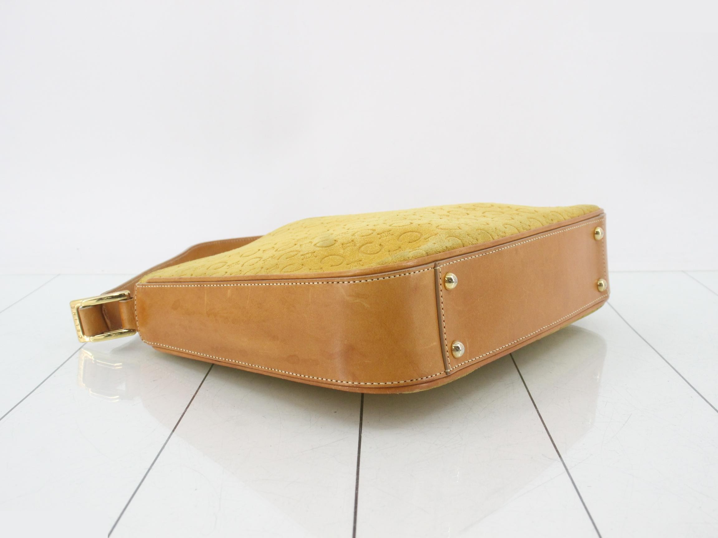 Suede shoulder bag, yellow — view 5