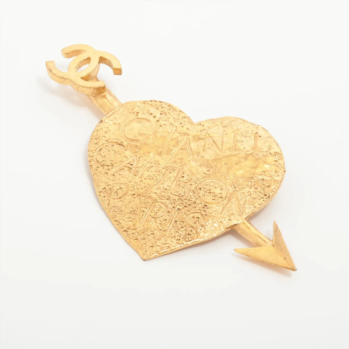 Heart & Arrow Brooch 93A GP Gold -