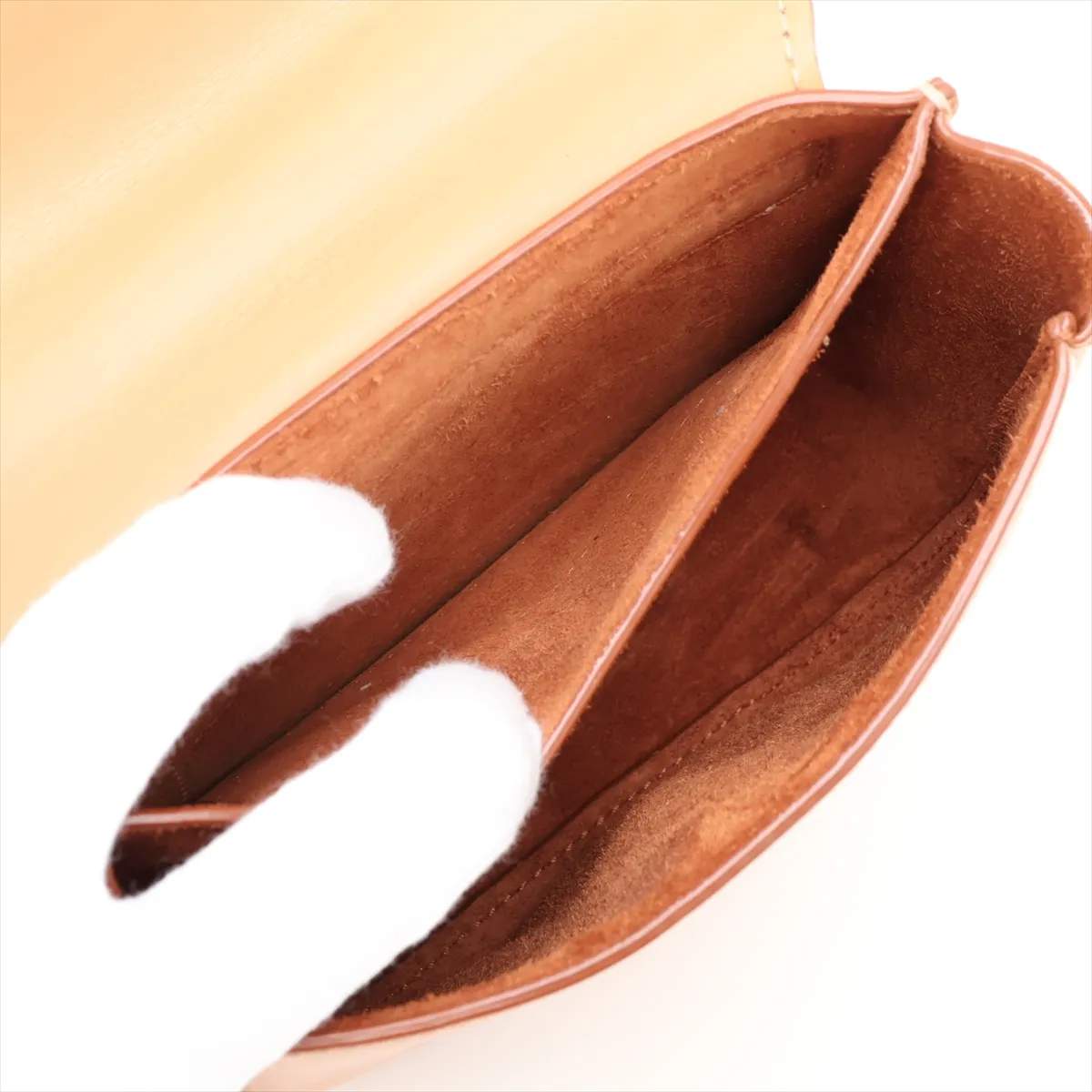 623097 Leather Shoulder Bag Brown — view 7