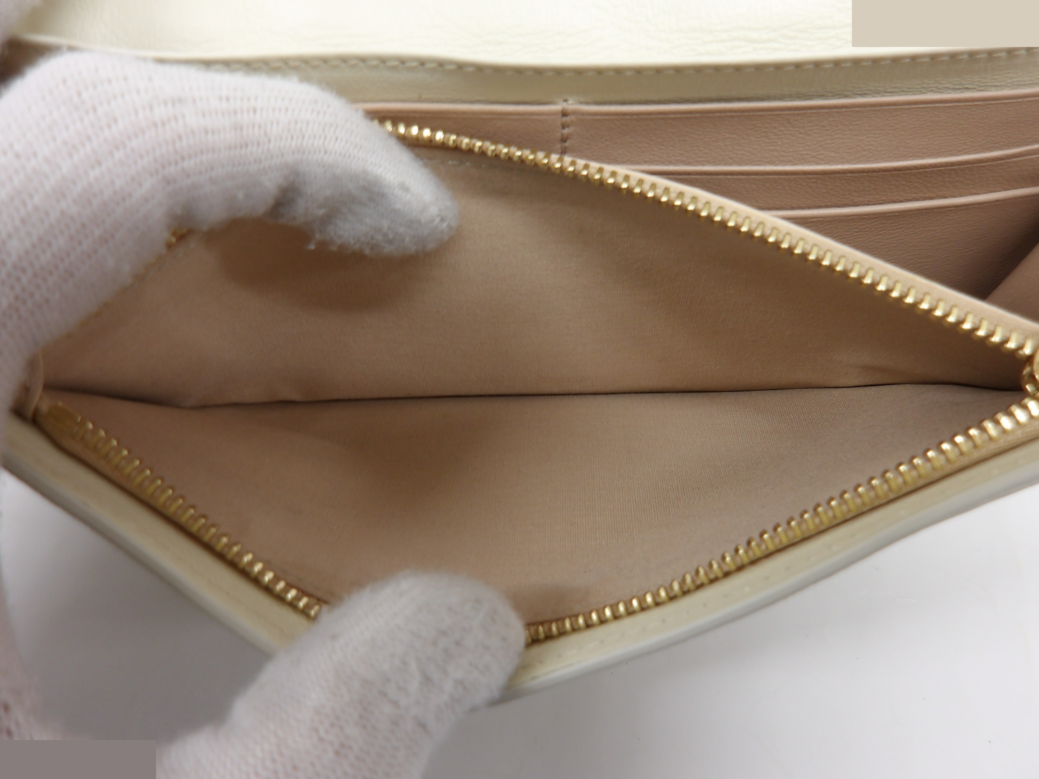 Alphabet Flap Long Wallet with Gold Hardware — view 6