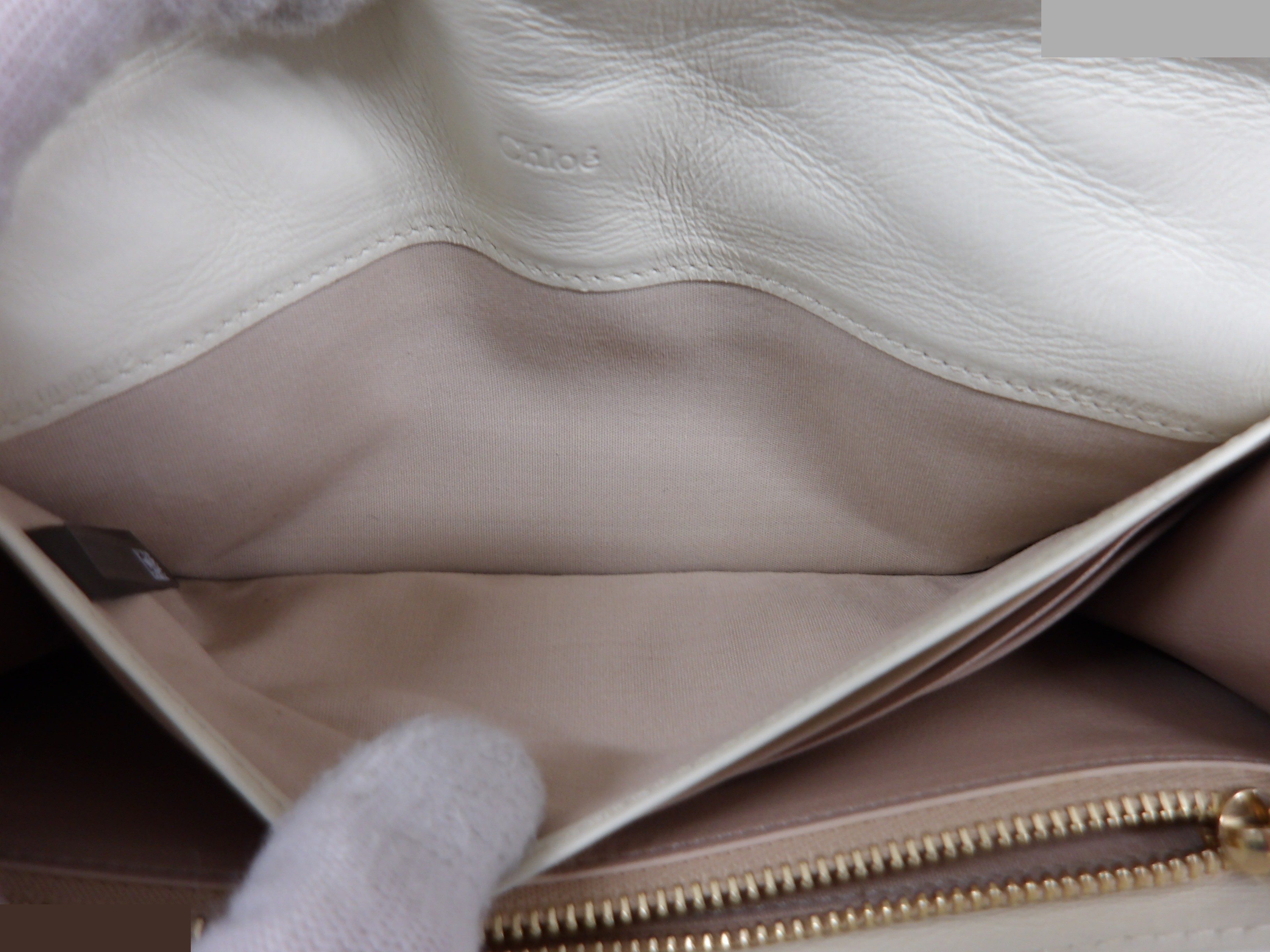 Alphabet Flap Long Wallet with Gold Hardware — view 7