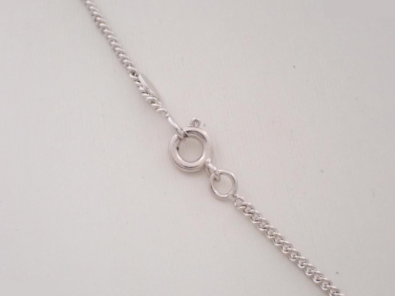 Necklace, Coco Mark design, chain approximately 42cm, black, 05V — view 2