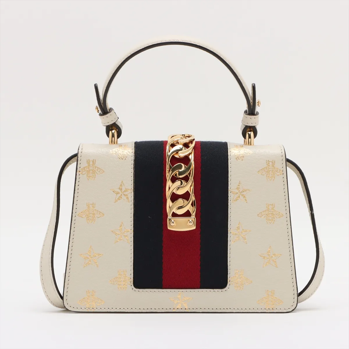 Sylvie Leather 2WAY Handbag Beige 470270 — view 2