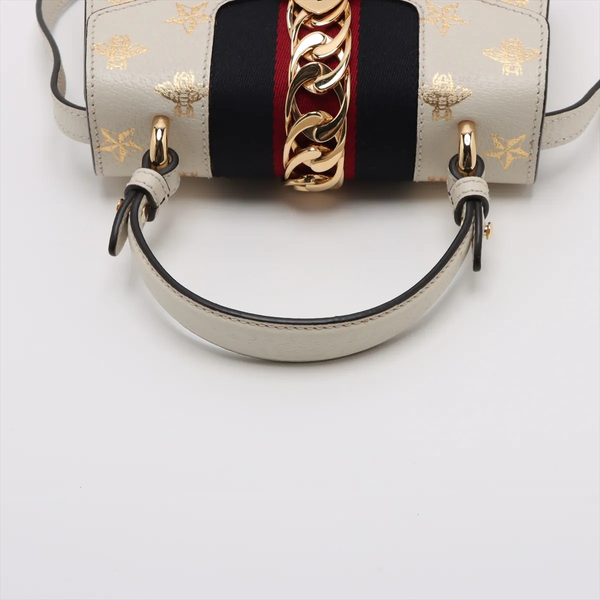 Sylvie Leather 2WAY Handbag Beige 470270 — view 5