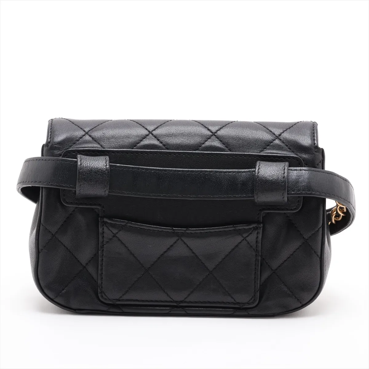 19 Lambskin Waist Pouch Black Gold Hardware 28469685 Serial Number 28 — view 2