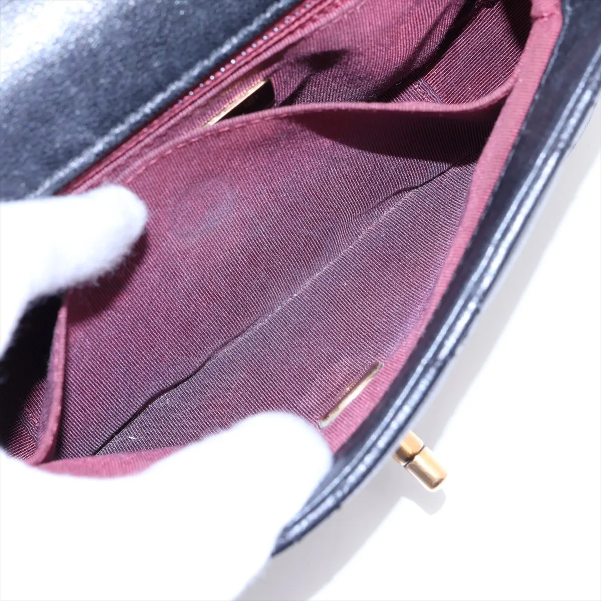 19 Lambskin Waist Pouch Black Gold Hardware 28469685 Serial Number 28 — view 7