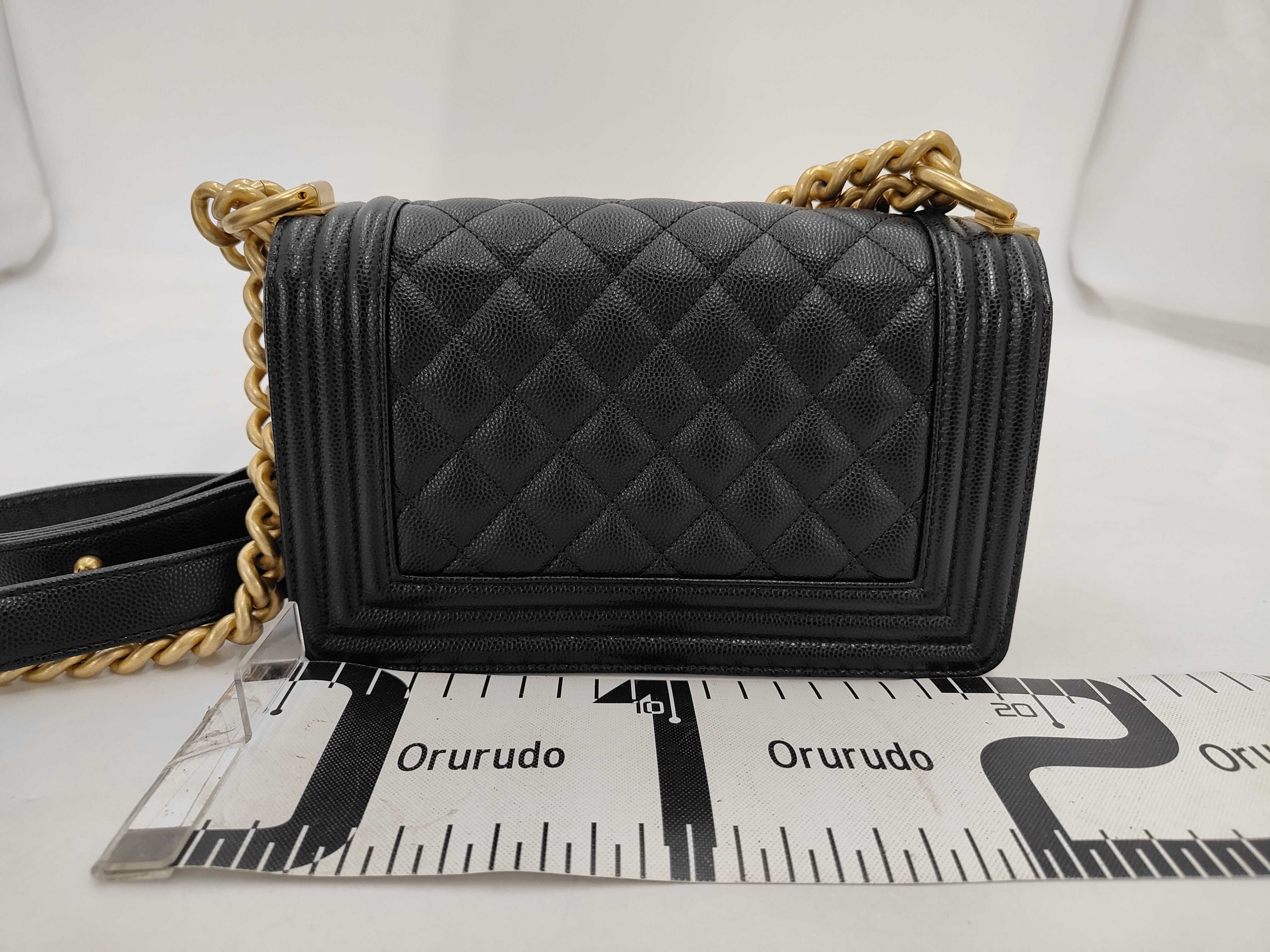 Boy Chanel Caviar Matelassé Plate Shoulder Bag — view 2