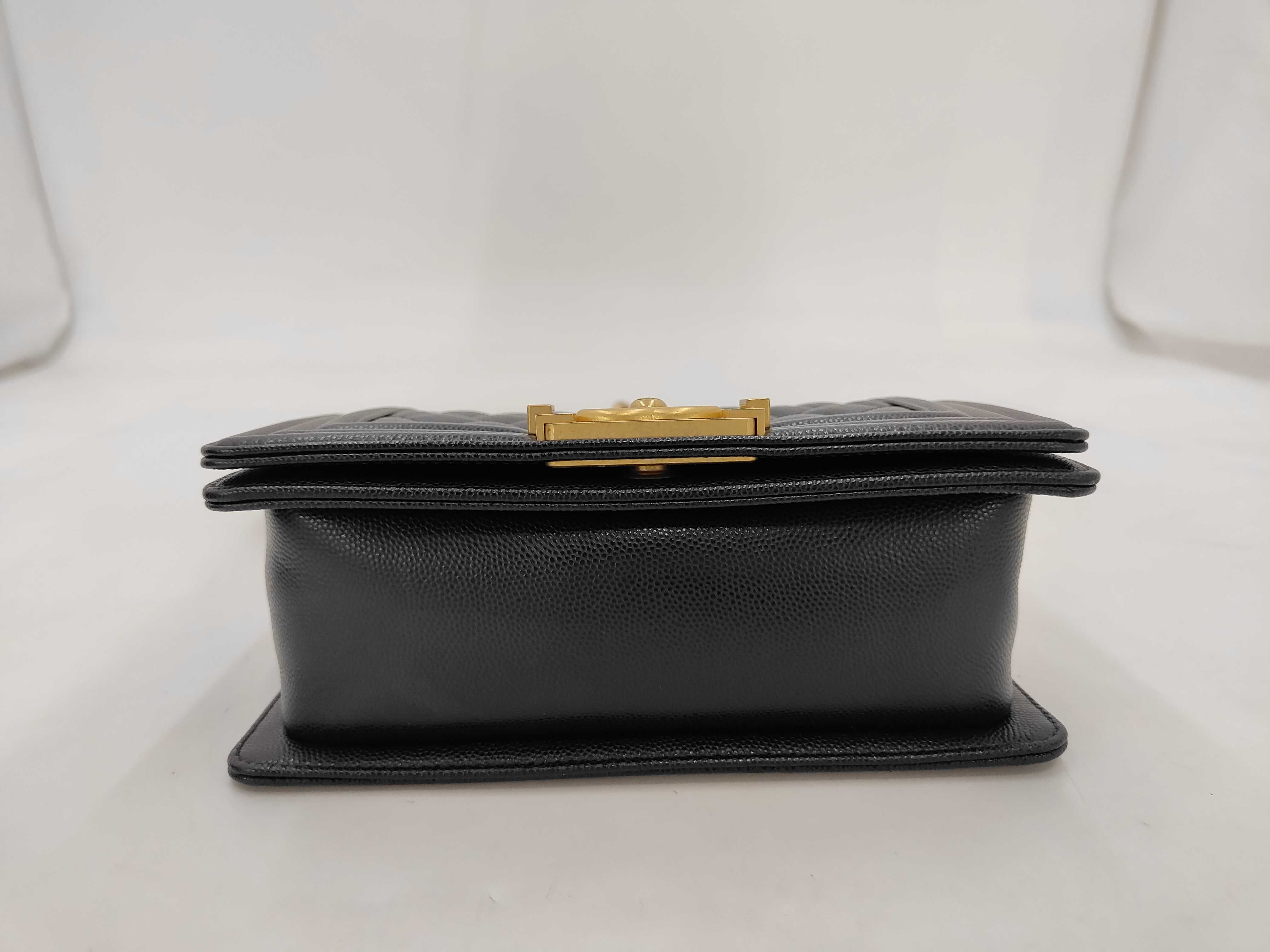 Boy Chanel Caviar Matelassé Plate Shoulder Bag — view 4