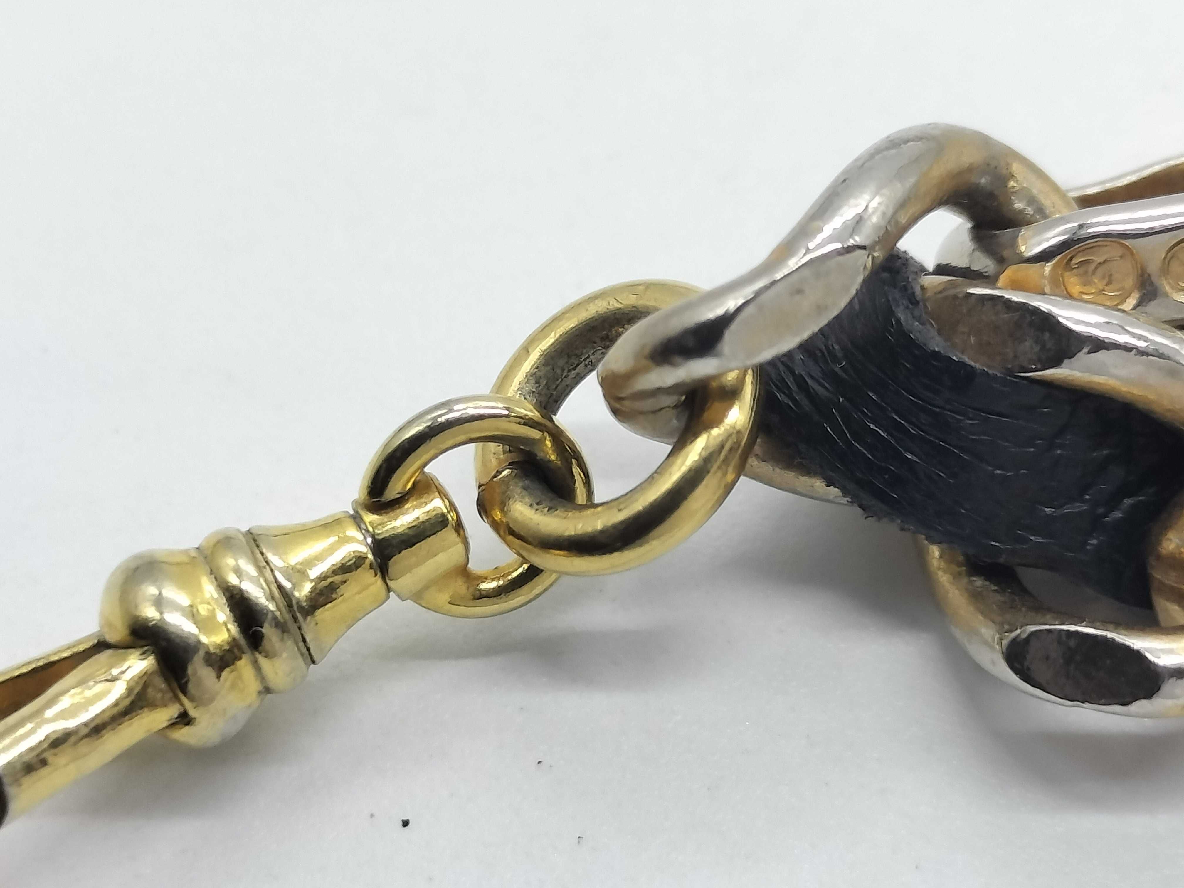 Vintage Chain Necklace, Lambskin Leather, 1982 — view 8