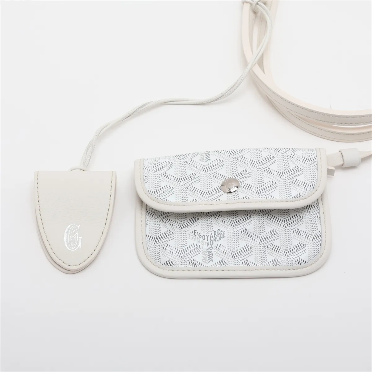 Ange Mini PVC x Leather Handbag, White — view 11