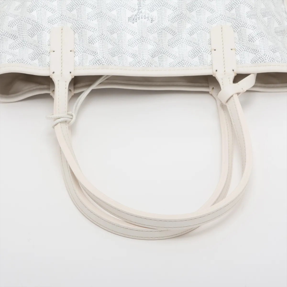 Ange Mini PVC x Leather Handbag, White — view 5