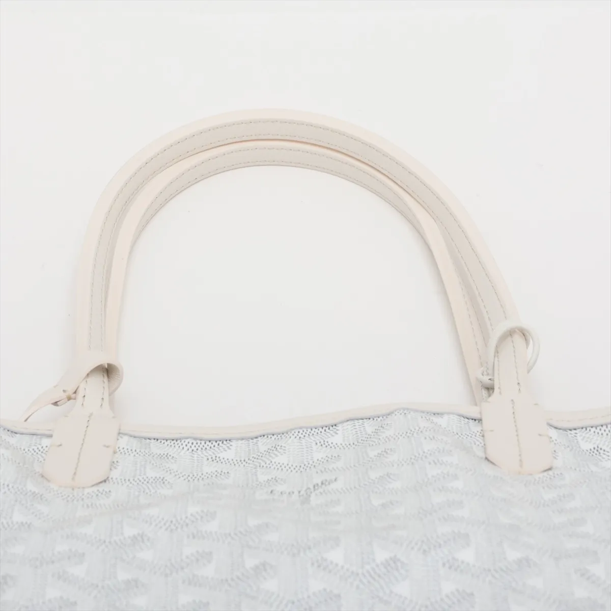 Ange Mini PVC x Leather Handbag, White — view 6