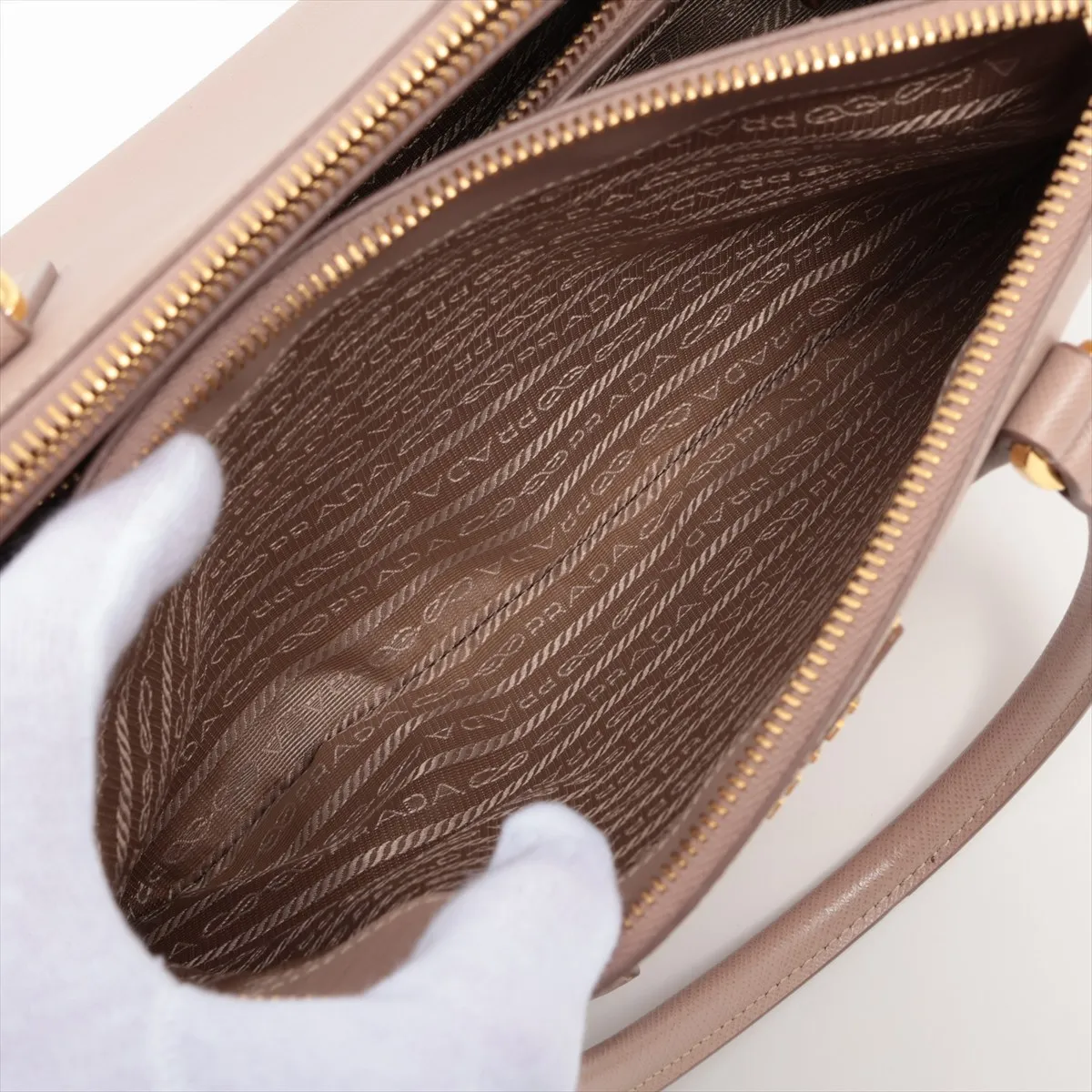 Saffiano Leather 2WAY Handbag Pink — view 11