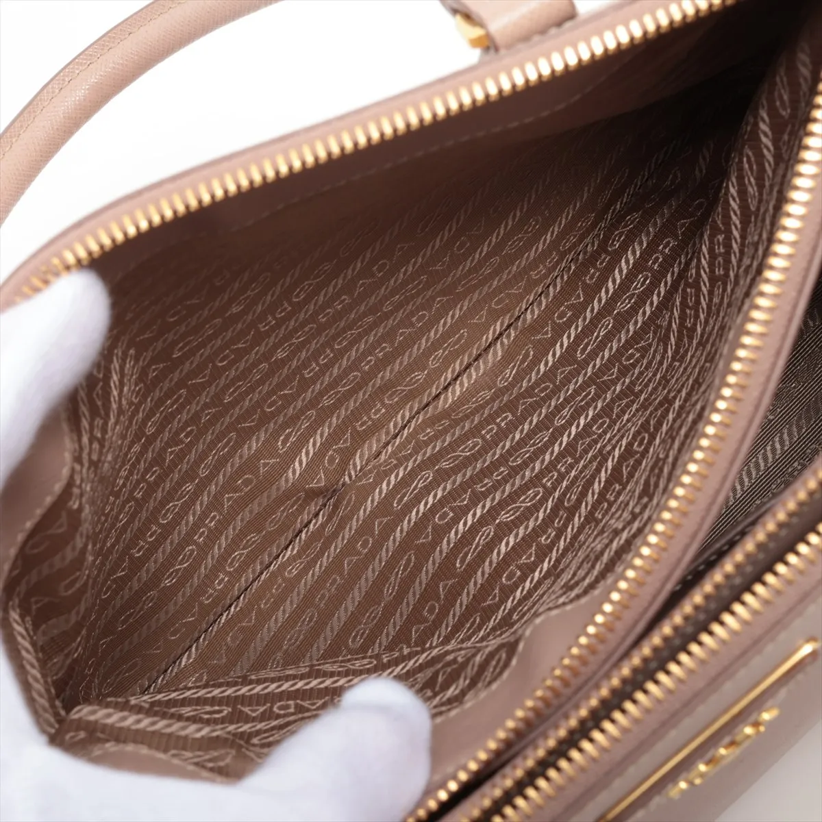 Saffiano Leather 2WAY Handbag Pink — view 12